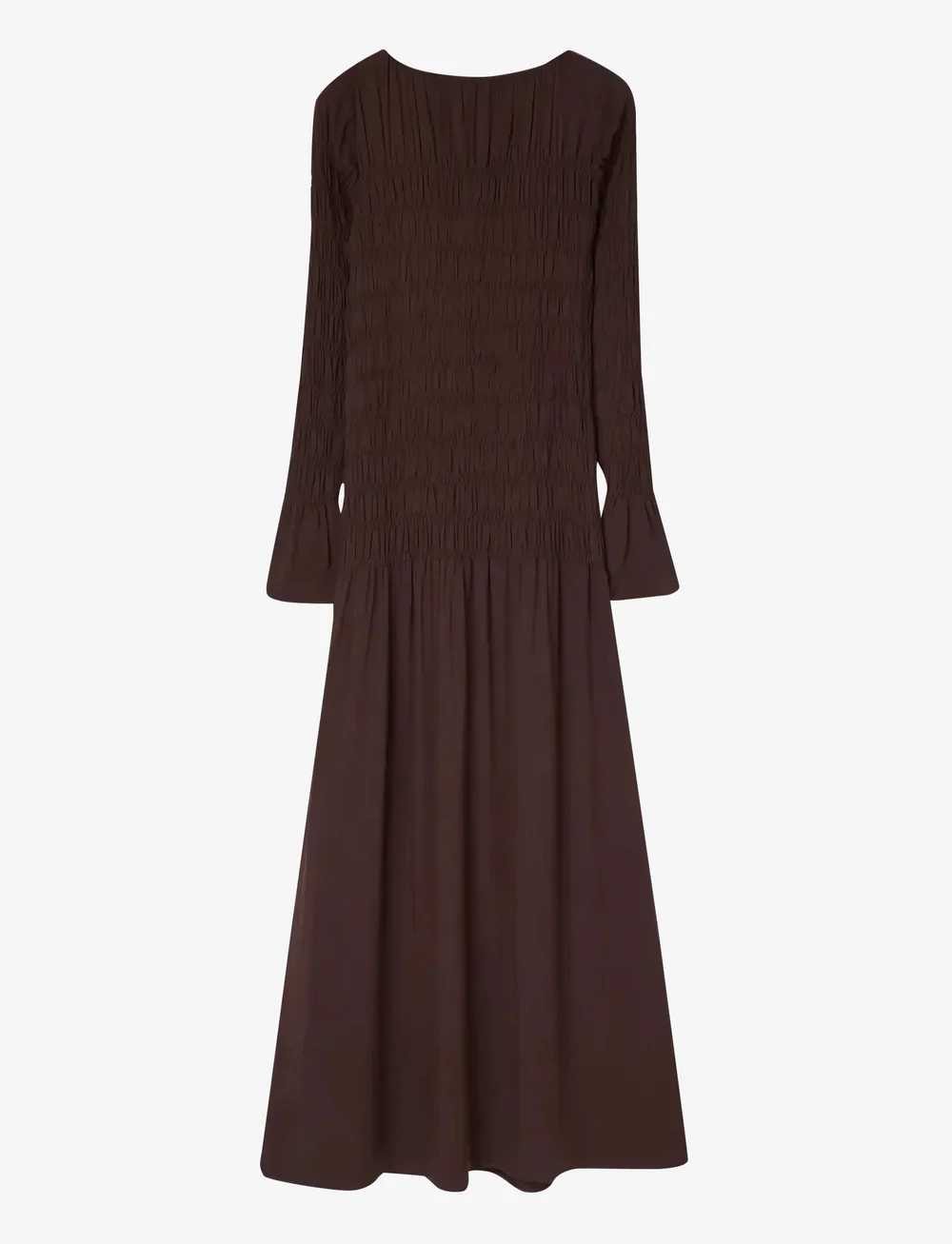 Lexington Clothing - Smock Detail Maxi Dress - aftenkjoler - dark brown - 1