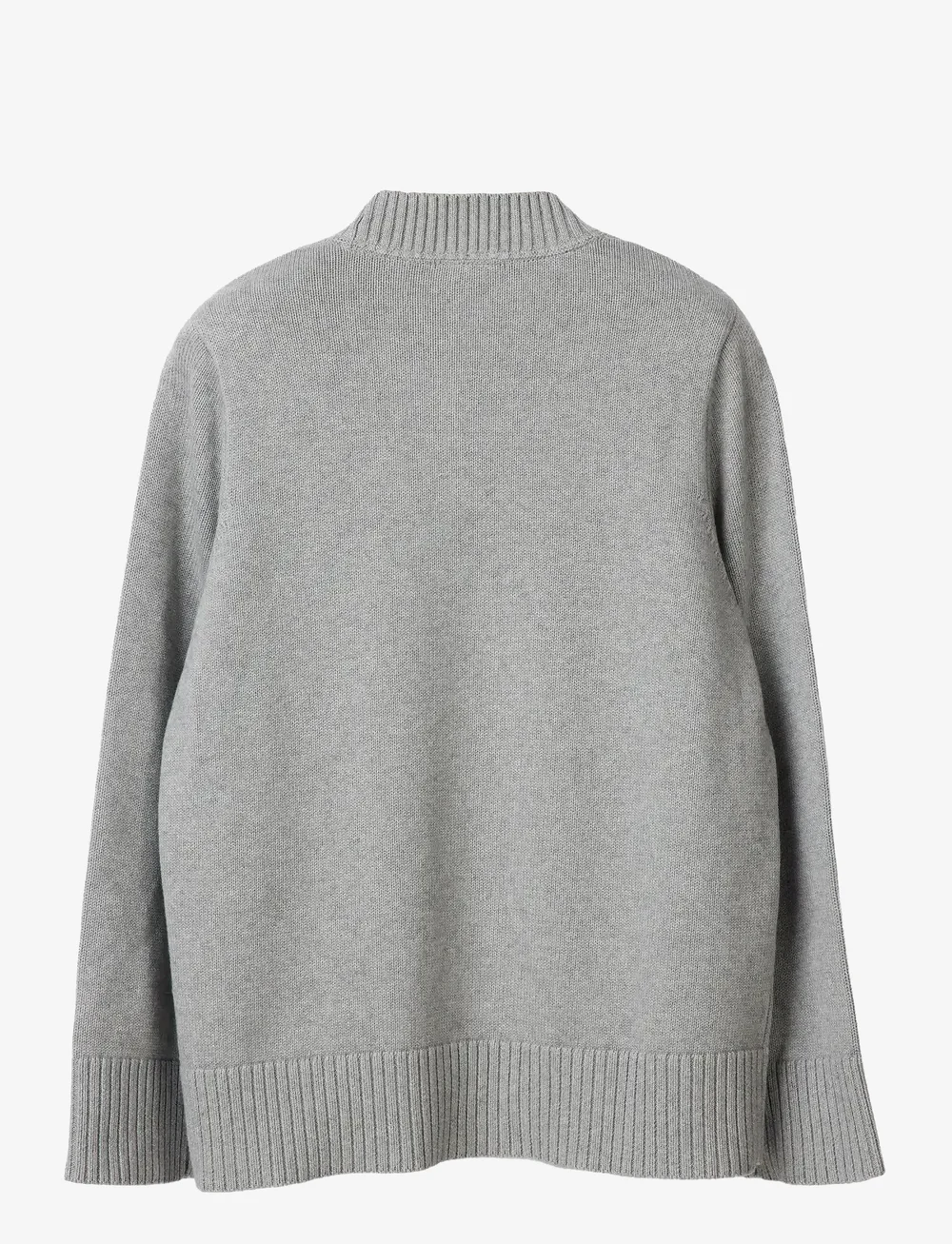 Lexington Clothing - Cashmere Blend Shoulder Padded Knitted Sweater - striktrøjer - gray melange - 2