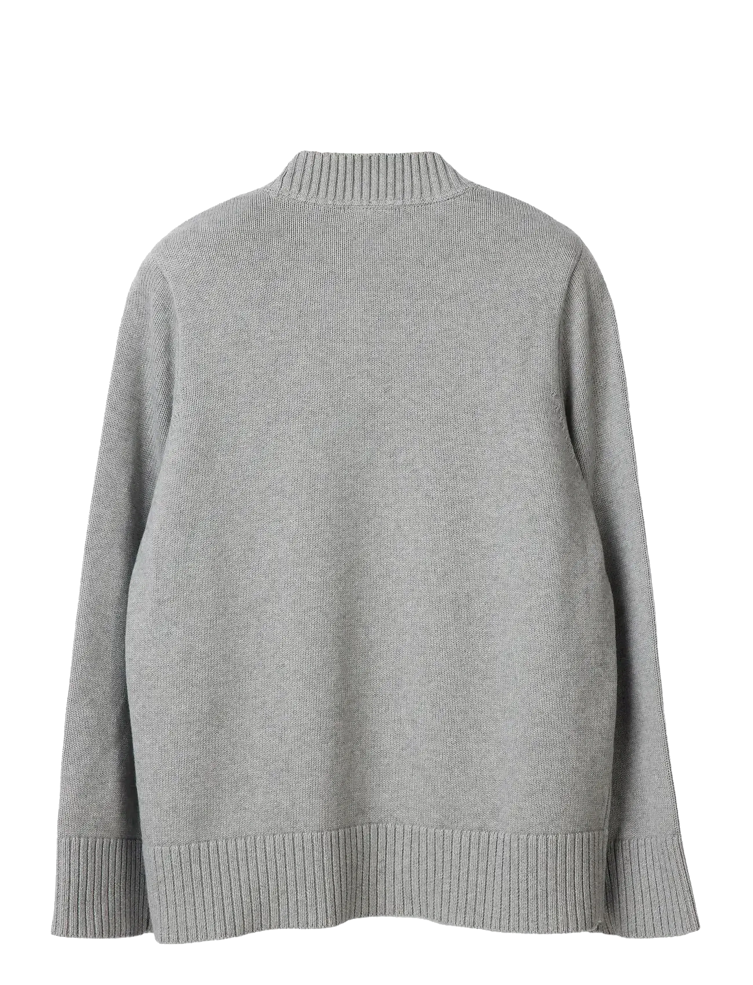 Lexington Clothing - Cashmere Blend Shoulder Padded Knitted Sweater - gray melange - 2