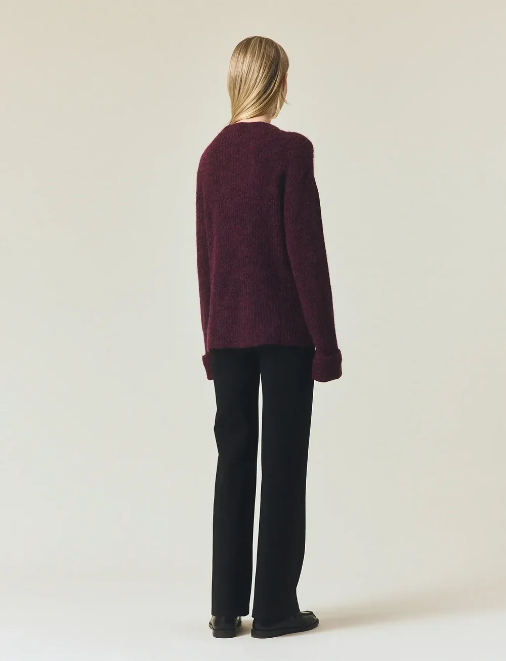 Lexington Clothing - Alpaca Blend Mock Neck Sweater - striktrøjer - burgundy - 3