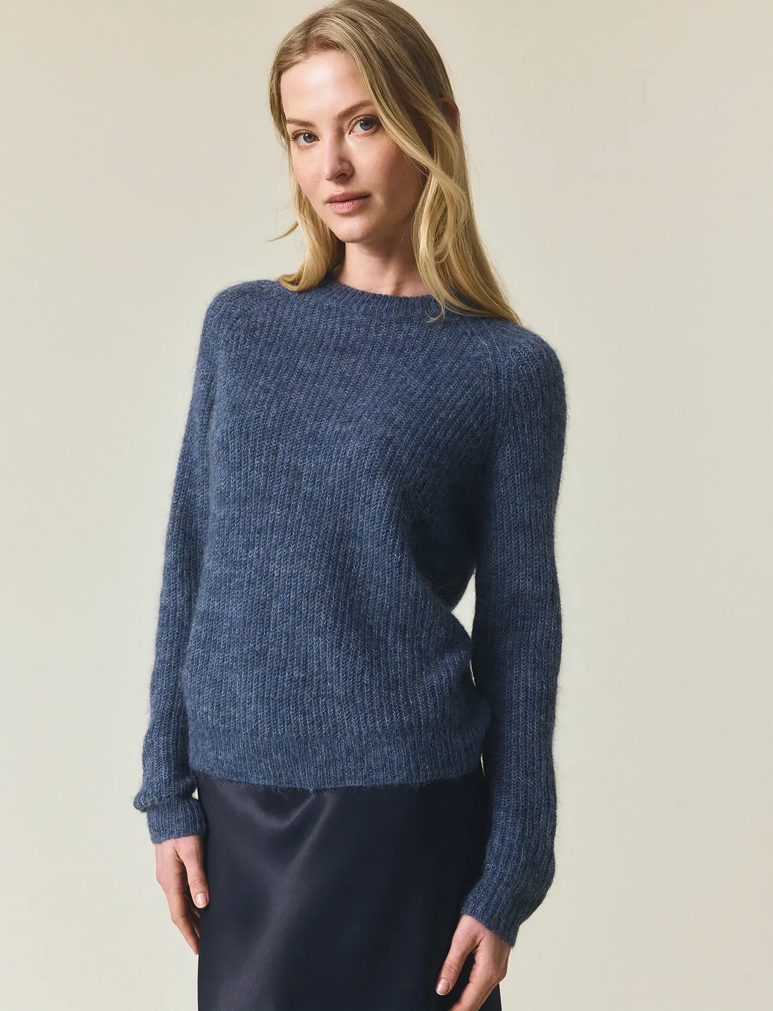 Lexington Clothing - Alpaca Blend Raglan Sweater - sviitrid - blue - 4