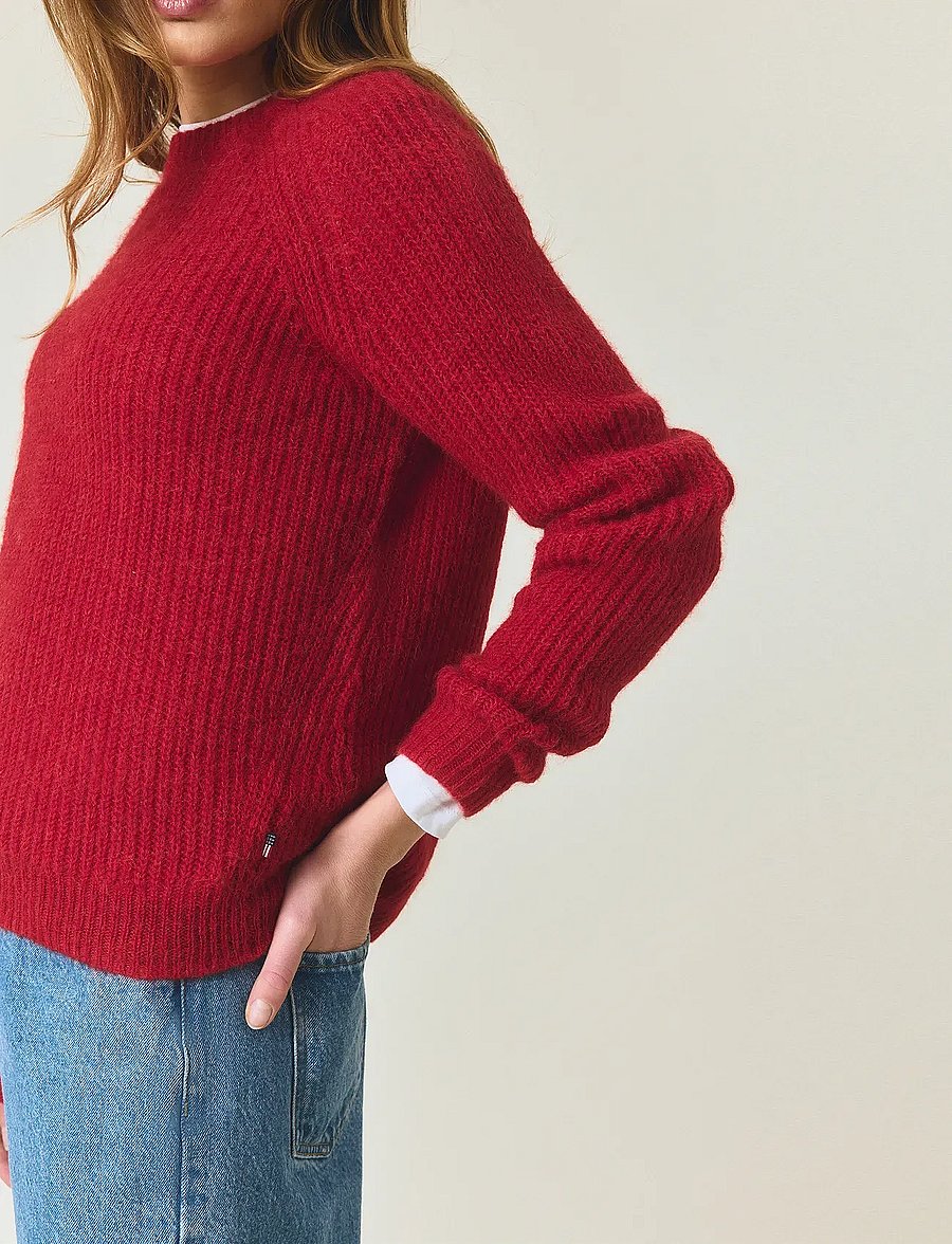 Lexington Clothing - Alpaca Blend Raglan Sweater - pullover - red - 4