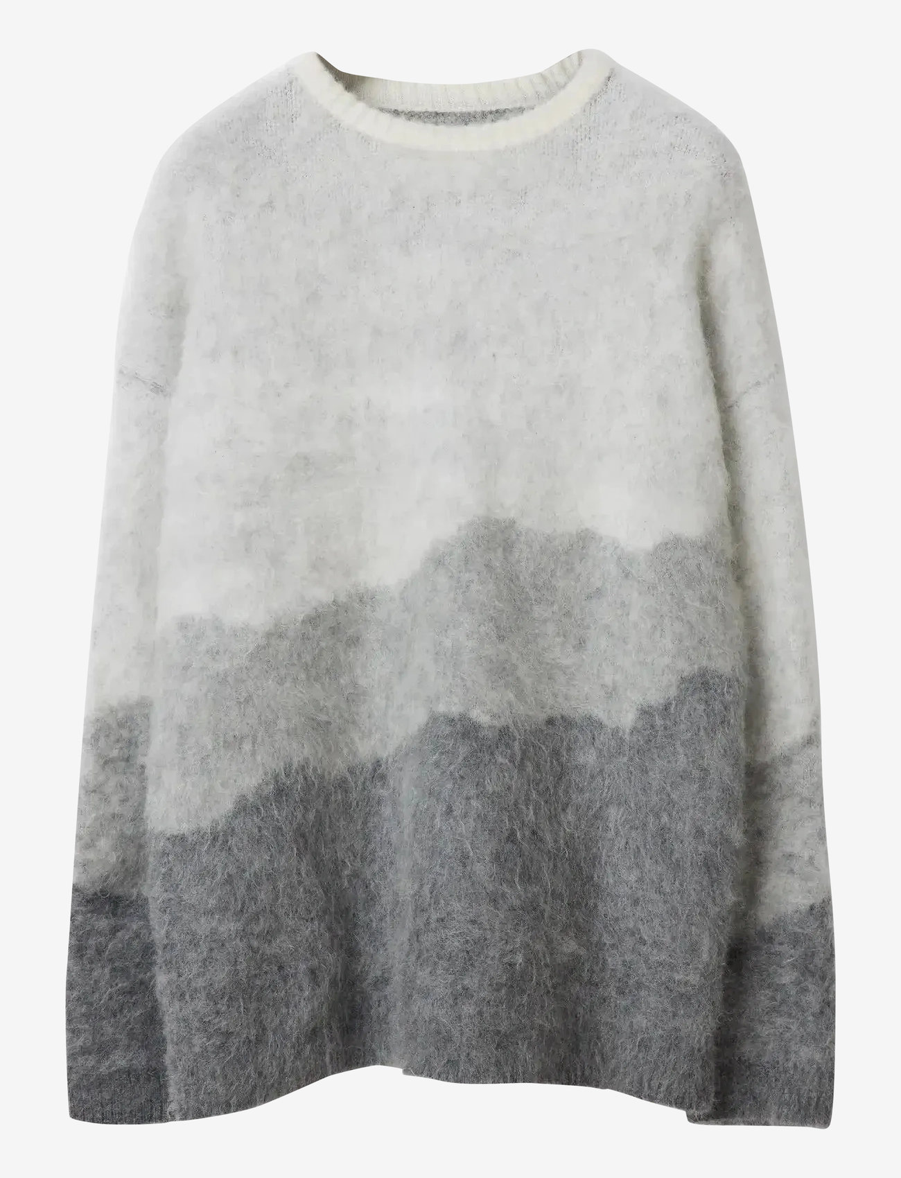 Lexington Clothing - Brushed Mohair Blend Gradient Sweater - pullover - off white/grey multi - 1