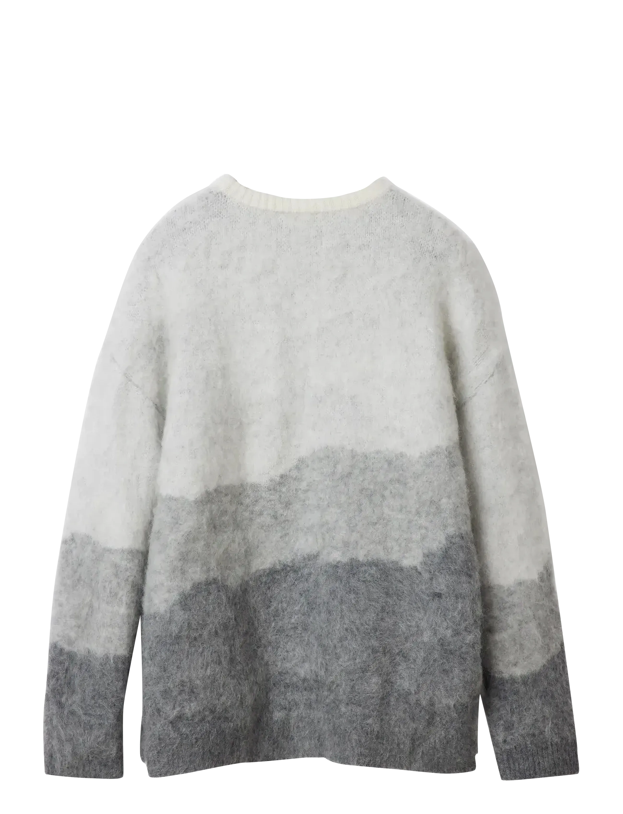 Lexington Clothing - Brushed Mohair Blend Gradient Sweater - striktrøjer - off white/grey multi - 2