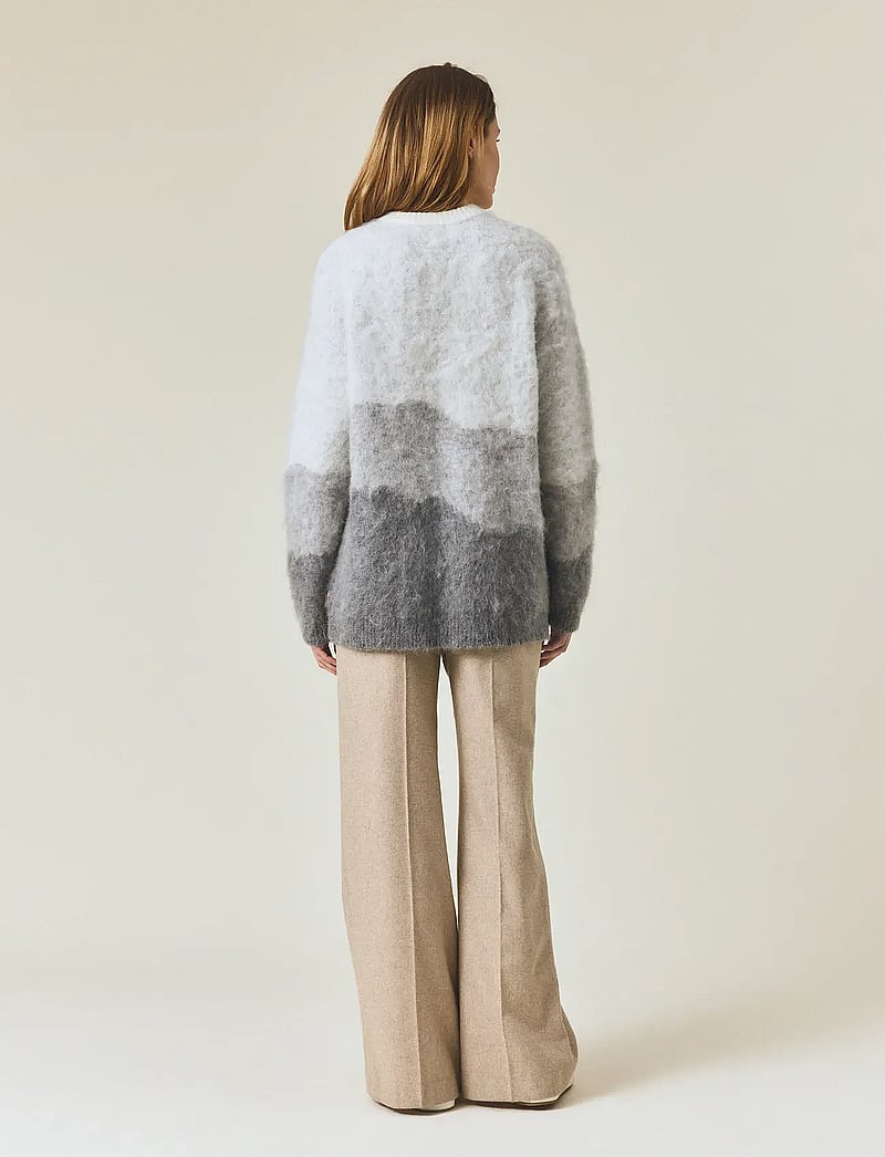 Lexington Clothing - Brushed Mohair Blend Gradient Sweater - pullover - off white/grey multi - 3