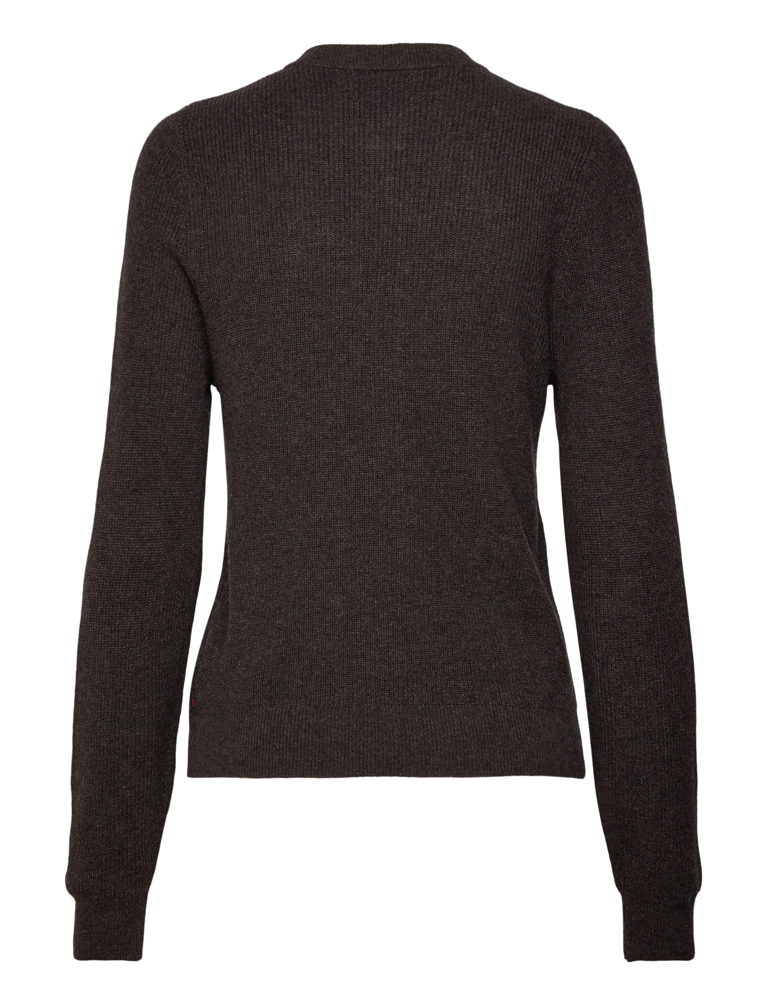 Lexington Clothing - Cashmere Blend Knitted Cardigan - cardigans - dark brown melange - 2