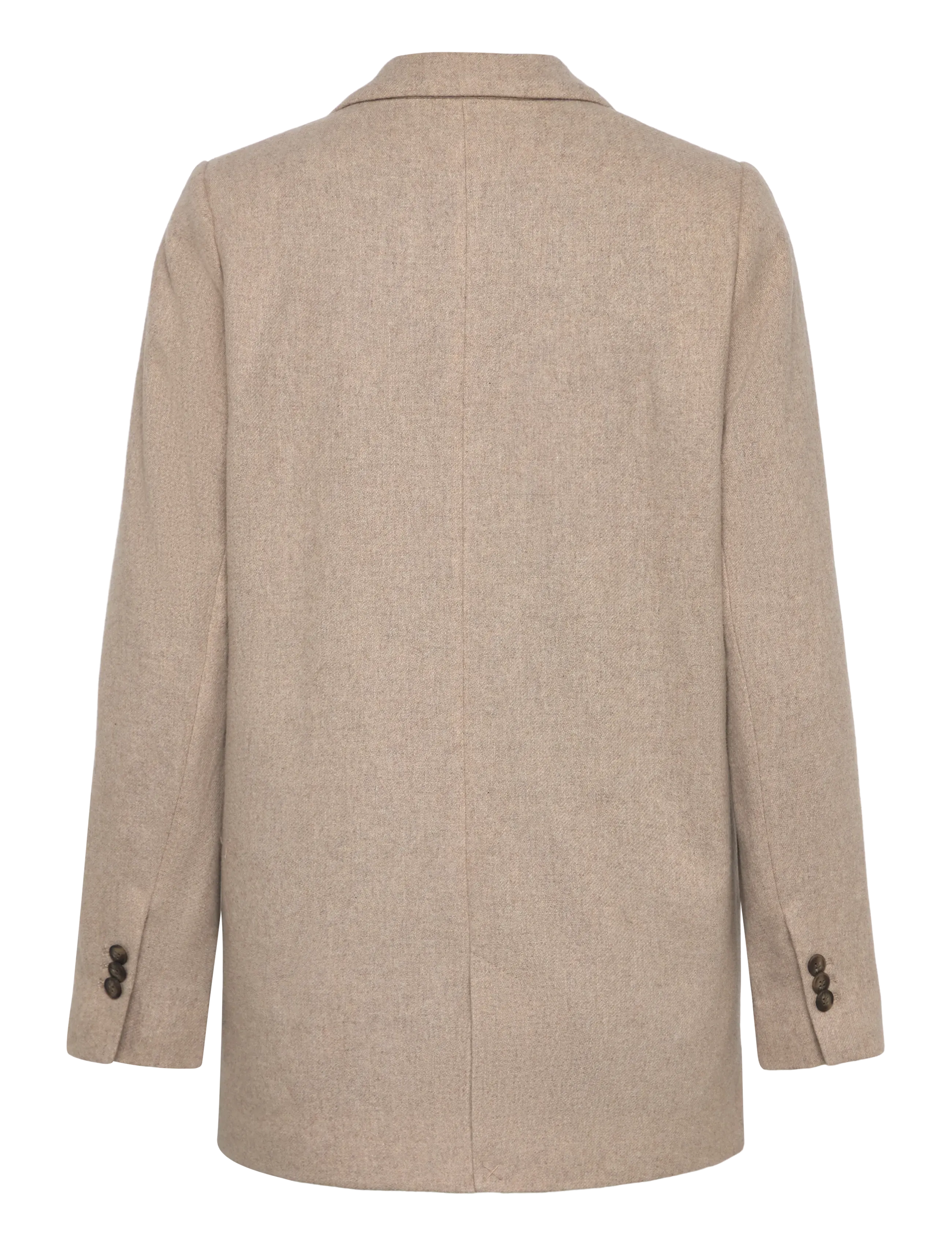 Lexington Clothing - Classic Straight Fit Wool Blend Blazer - yksiriviset bleiserit - beige melange - 2