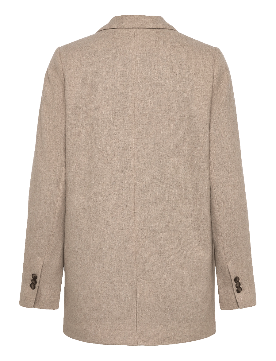 Lexington Clothing - Classic Straight Fit Wool Blend Blazer - einreihige blazer - beige melange - 2