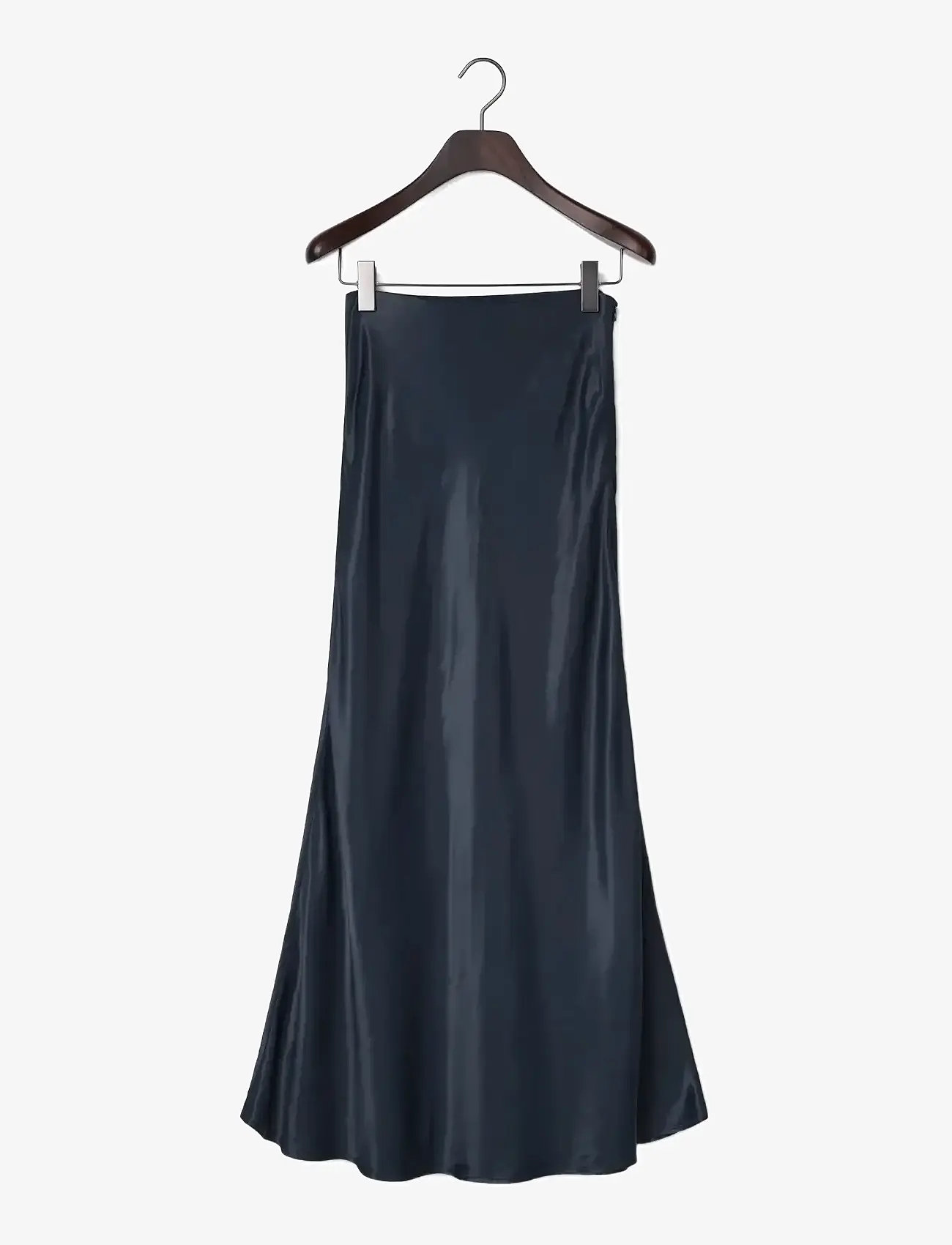 Lexington Clothing - Maxi Satin Skirt - satinkjolar - navy - 0