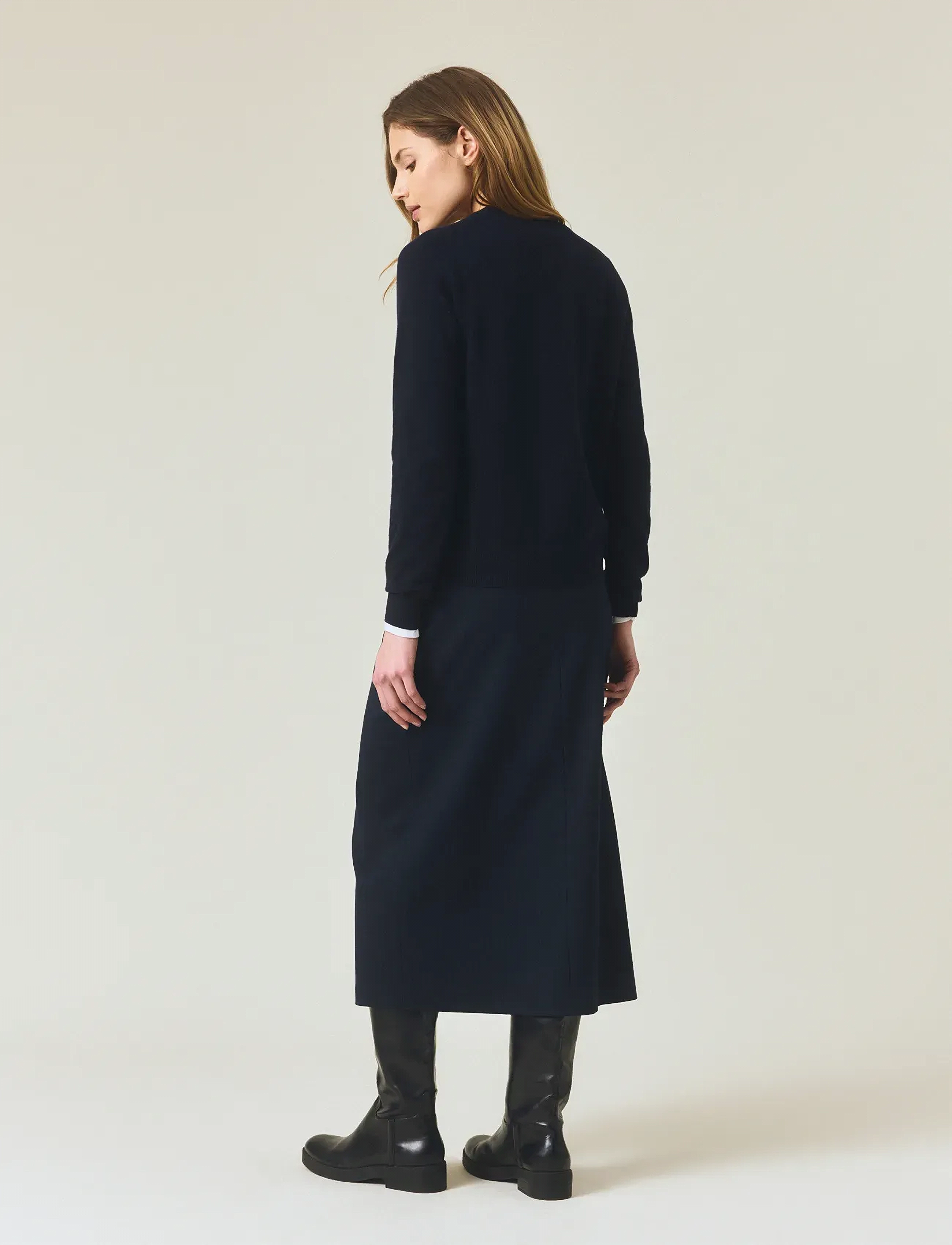 Lexington Clothing - Pinstripe Midi Skirt - midi skjørt - dark blue/brown stripe - 3
