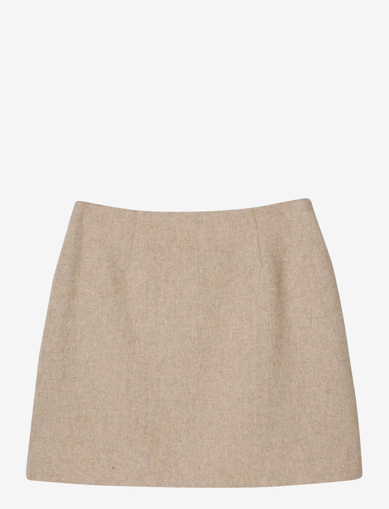 Lexington Clothing - Short Wool Blend Skirt - korta kjolar - beige melange - 1