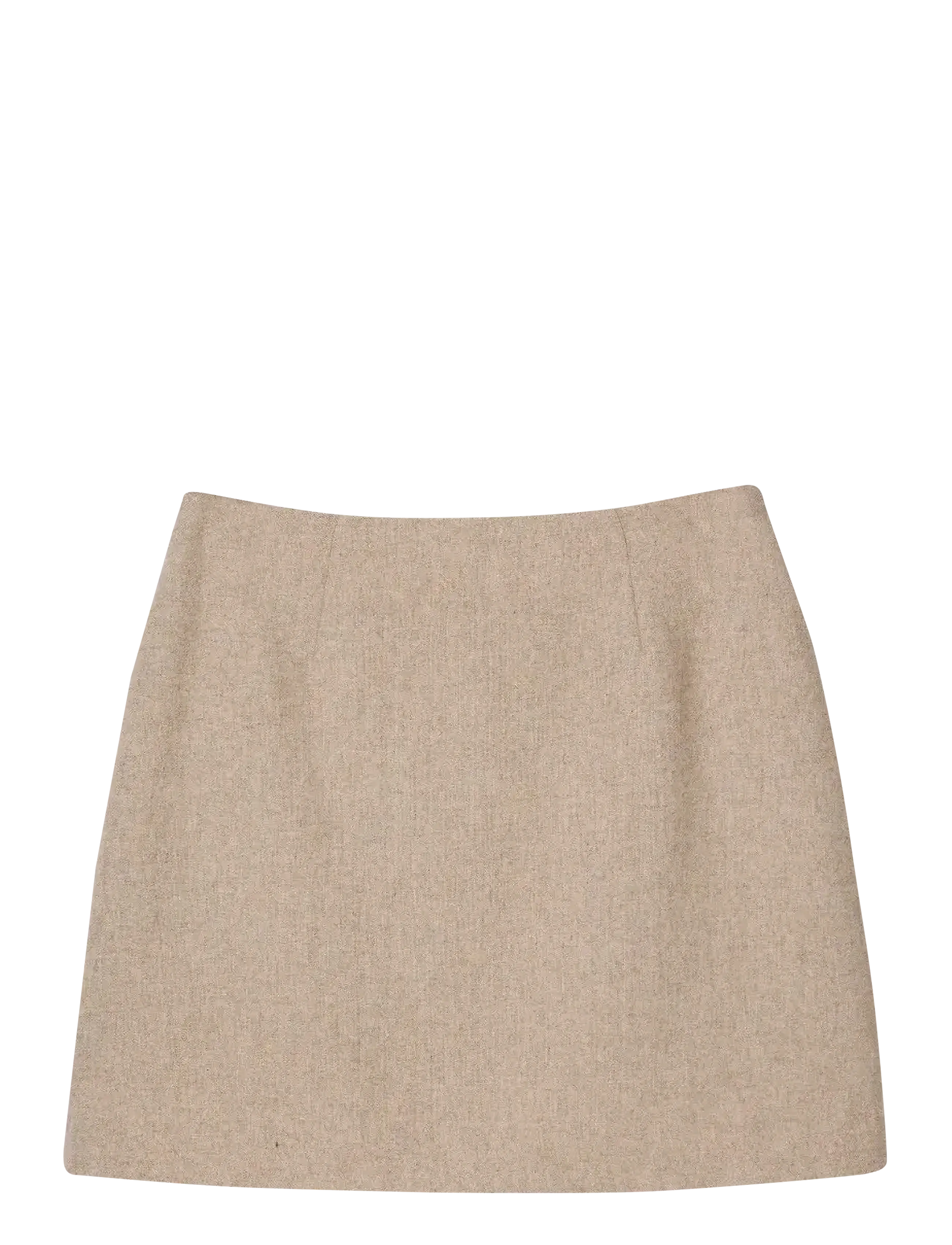 Lexington Clothing Short Wool Blend Skirt - Lexington Clothing - BEIGE MELANGE / beige