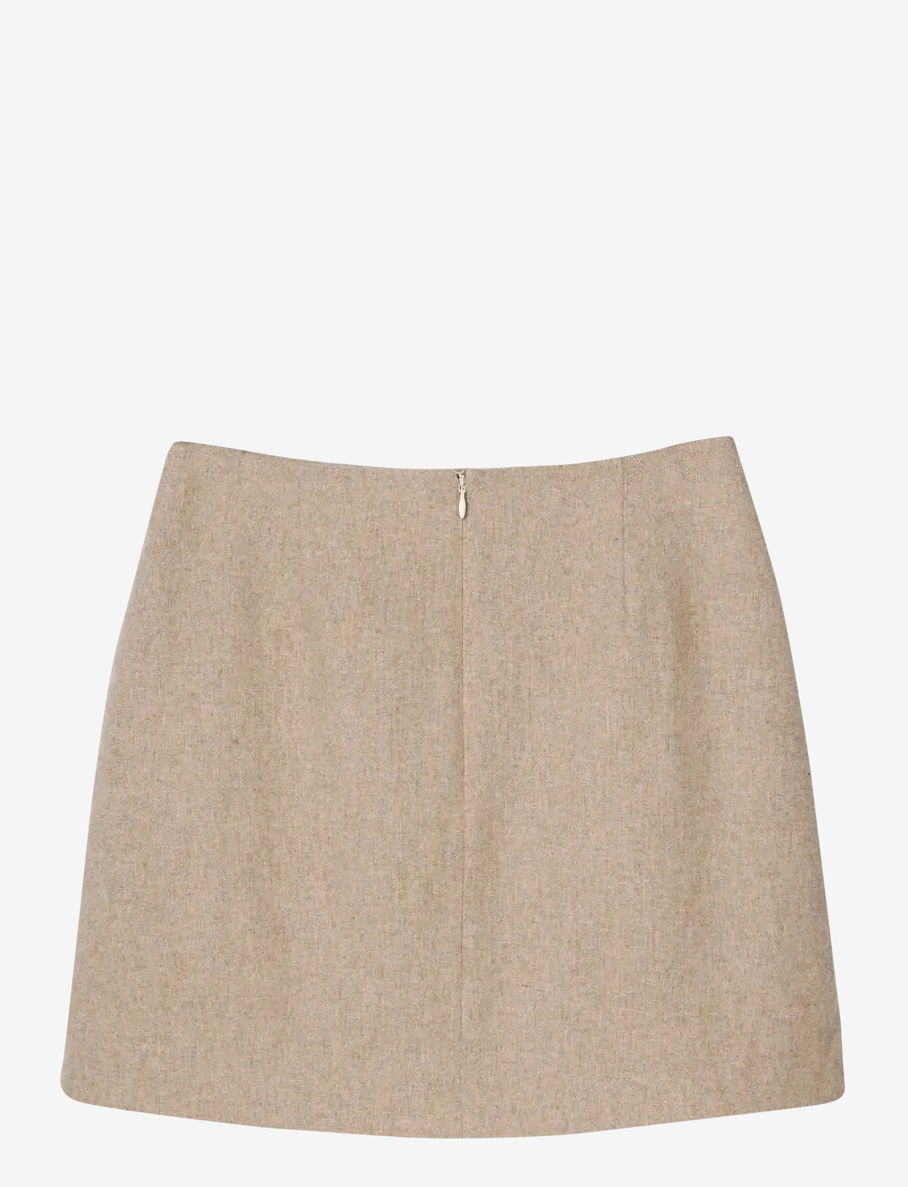 Lexington Clothing - Short Wool Blend Skirt - korta kjolar - beige melange - 2
