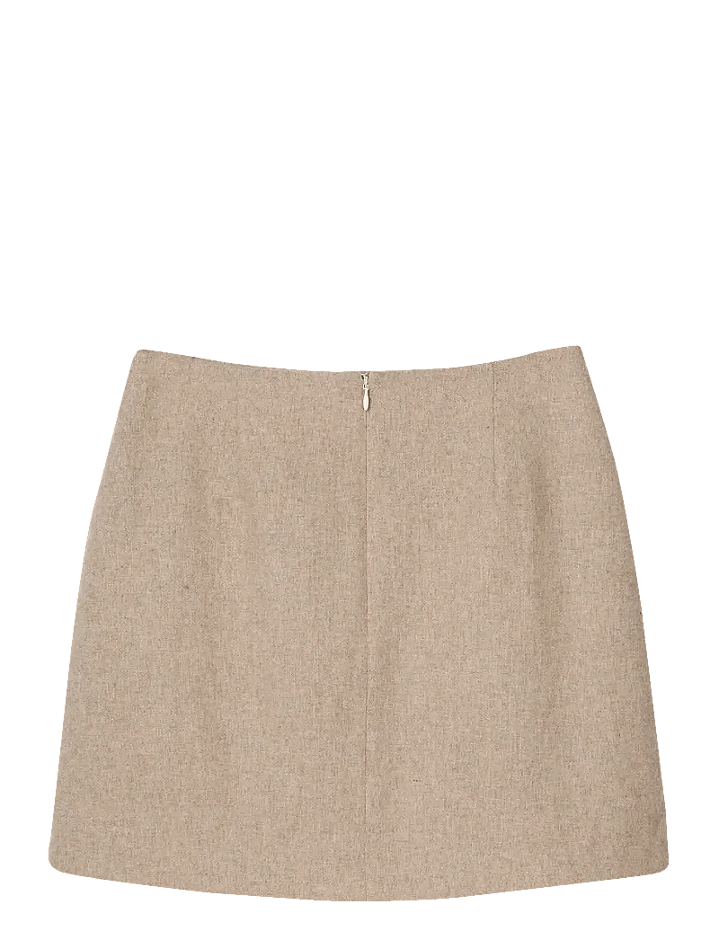 Lexington Clothing - Short Wool Blend Skirt - korta kjolar - beige melange - 2