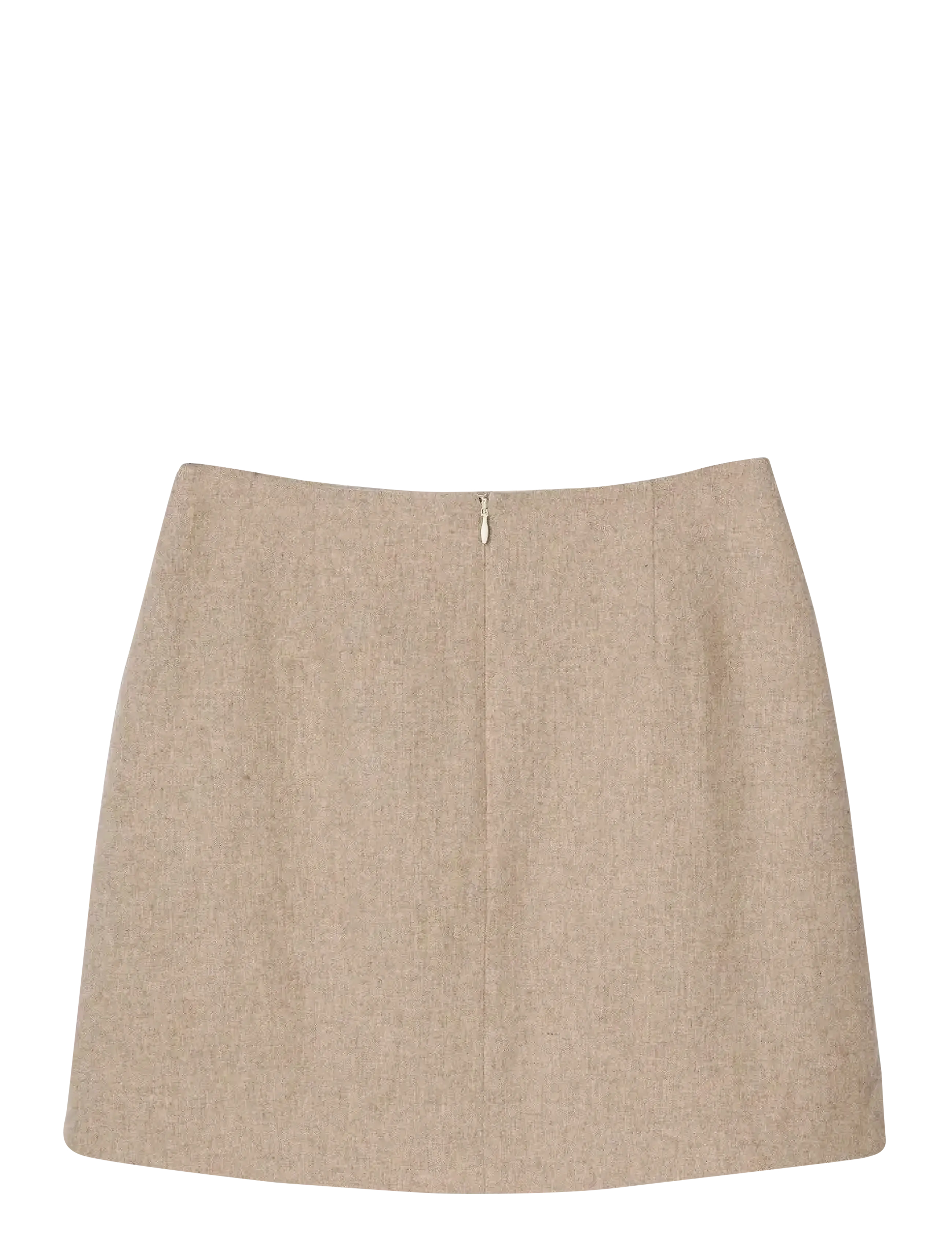 Lexington Clothing - Short Wool Blend Skirt - trumpi sijonai - beige melange - 2