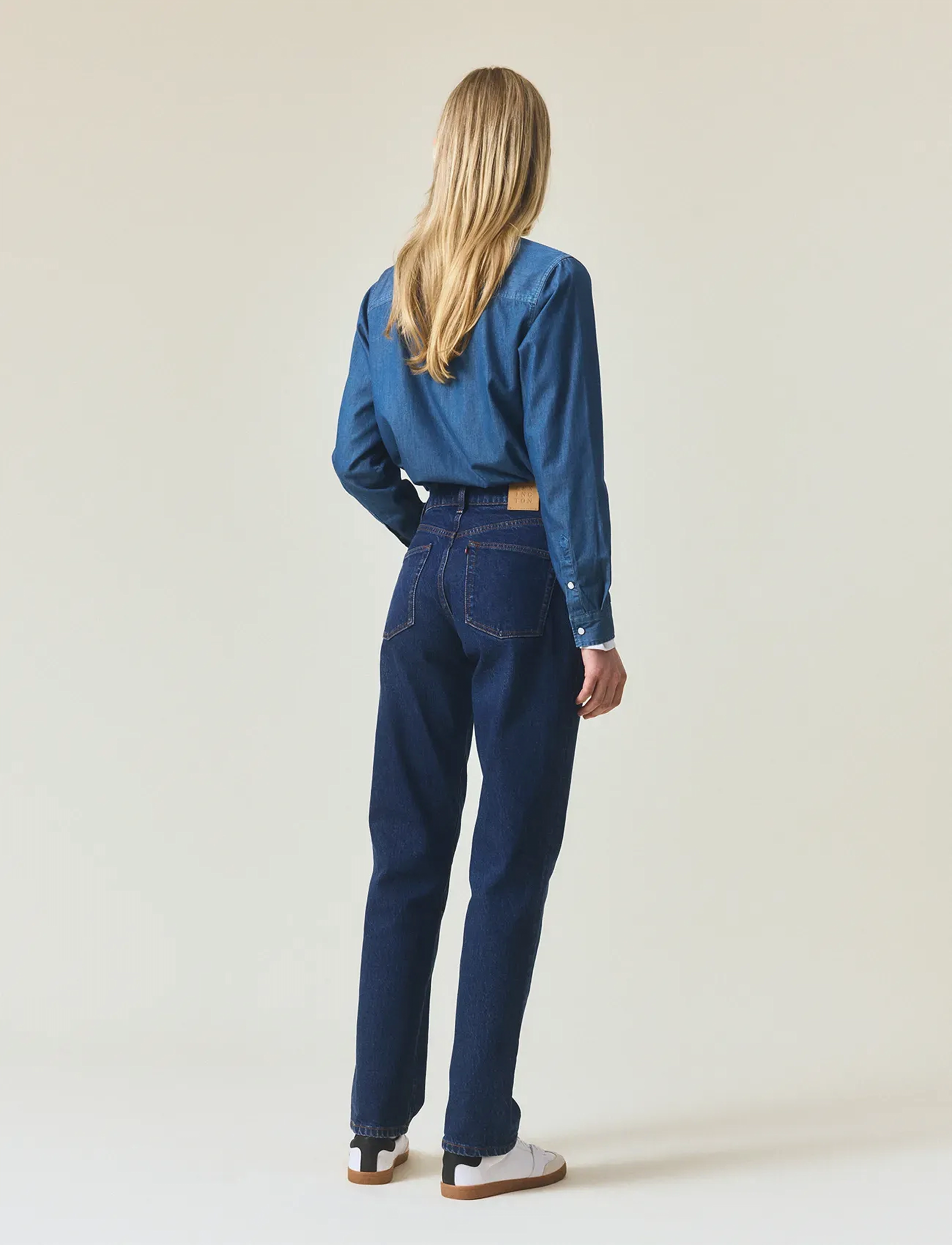 Lexington Clothing - Classic Mid-Waist Straight-Leg Jeans - jeans droites - dark blue denim - 3