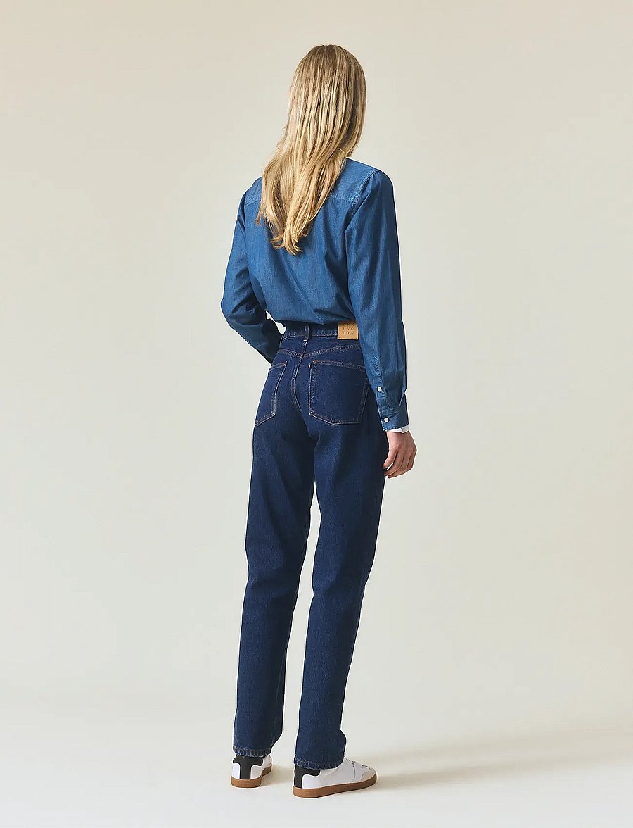 Lexington Clothing - Classic Mid-Waist Straight-Leg Jeans - jeans droites - dark blue denim - 3