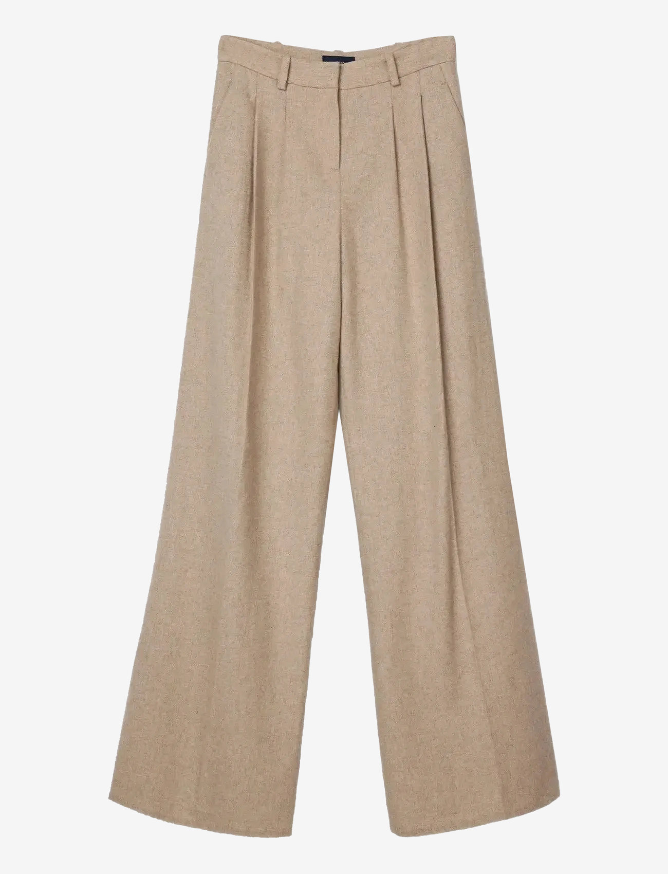 Lexington Clothing - Tailored Wool Blend Wide Pants - habitbukser - beige melange - 1