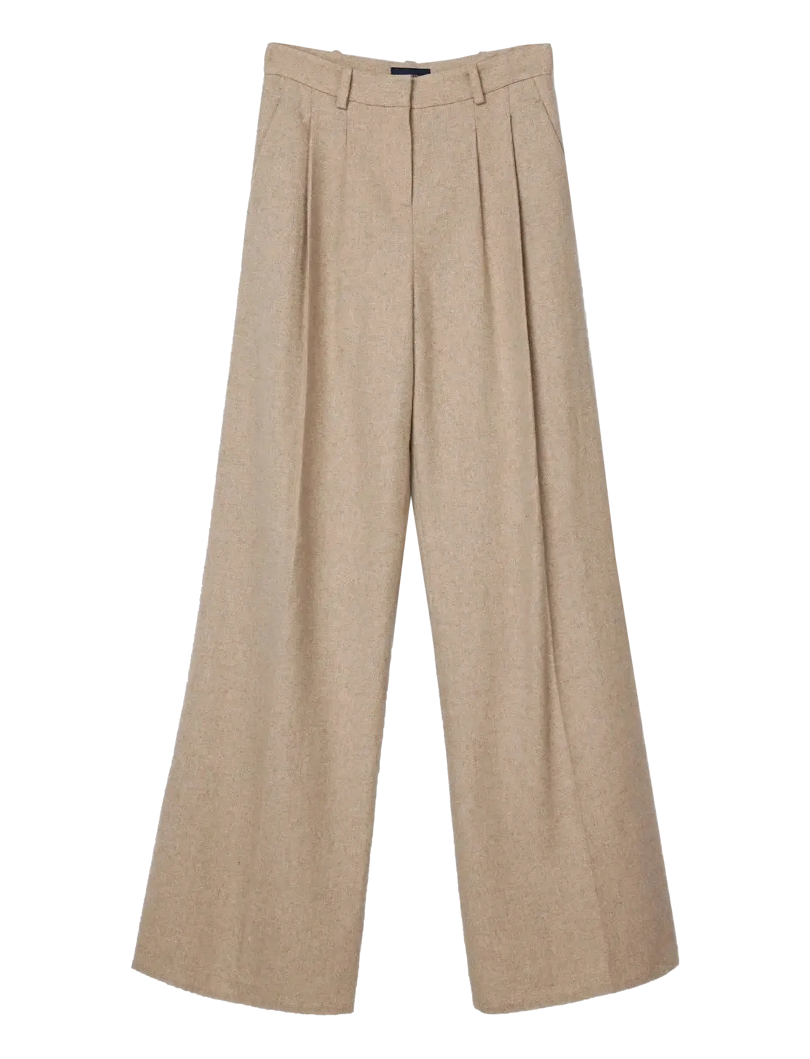 Lexington Clothing Tailored Wool Blend Wide Pants - Chinos - BEIGE MELANGE / undefined