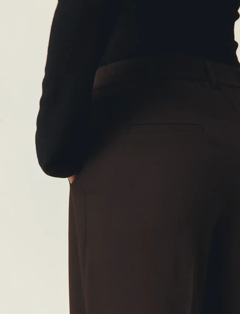 Lexington Clothing - Classic Tailored Wide Pants - bukser med brede ben - dark brown - 3