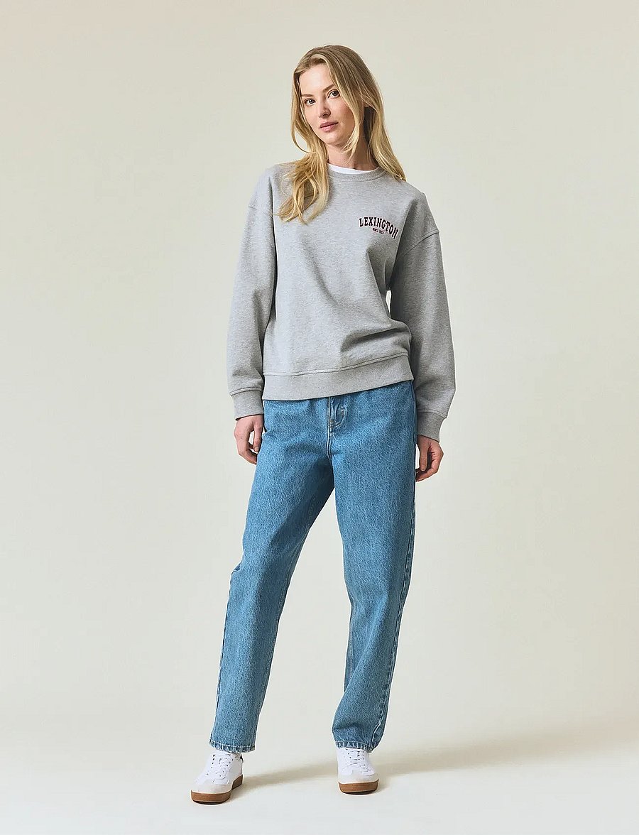Lexington Clothing - Logo Sweatshirt - sweatshirts - gray melange - 0