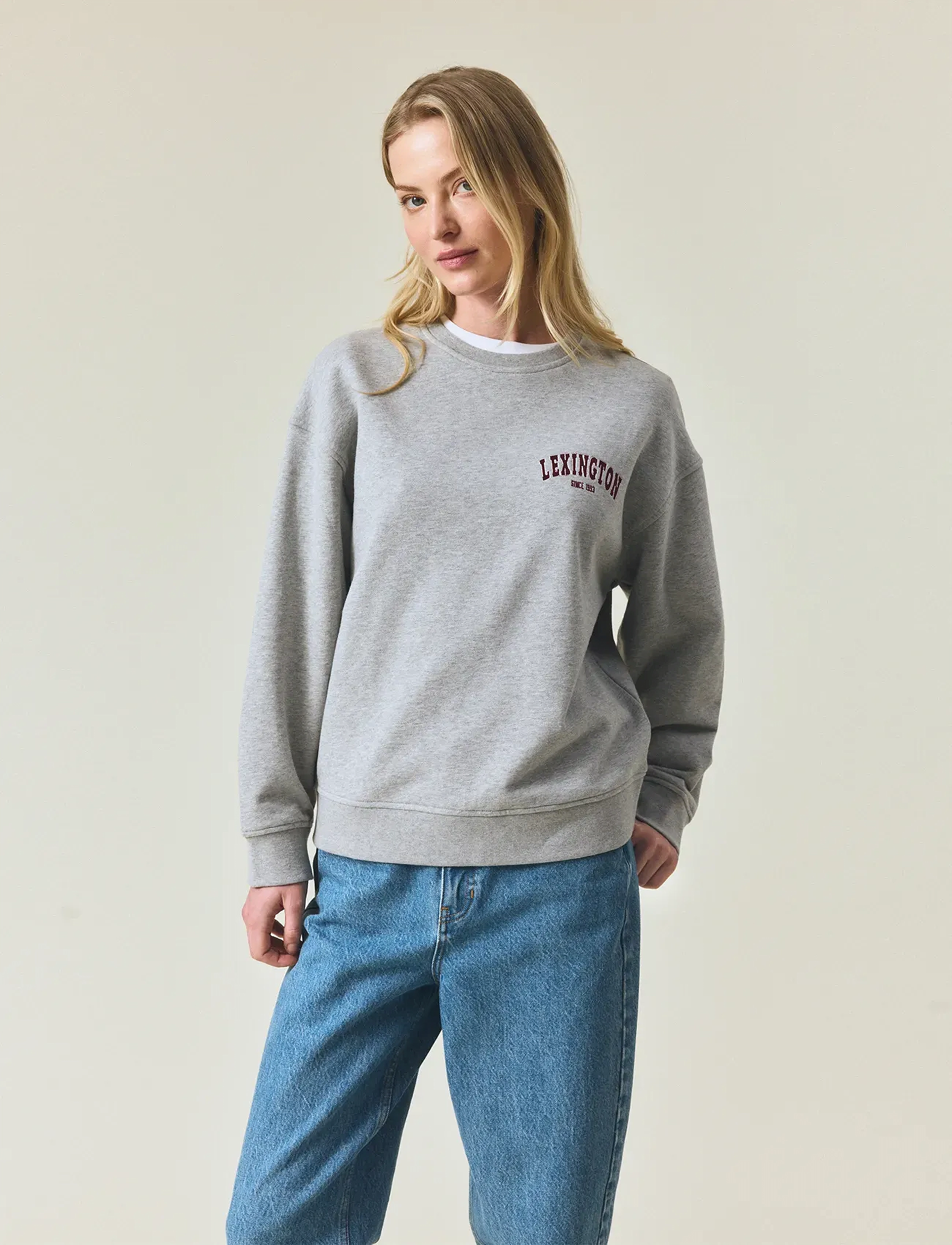 Lexington Clothing - Logo Sweatshirt - fashion trends - gray melange - 4
