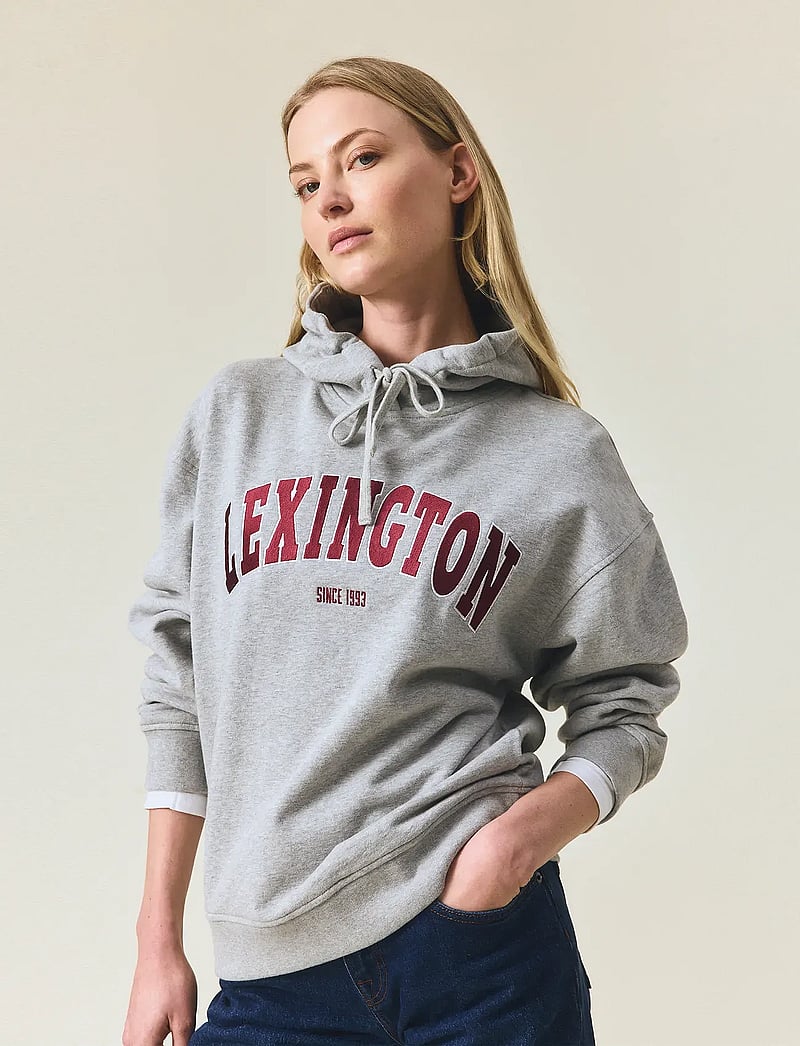 Lexington Clothing - Logo Hoodie - hoodies - gray melange - 4