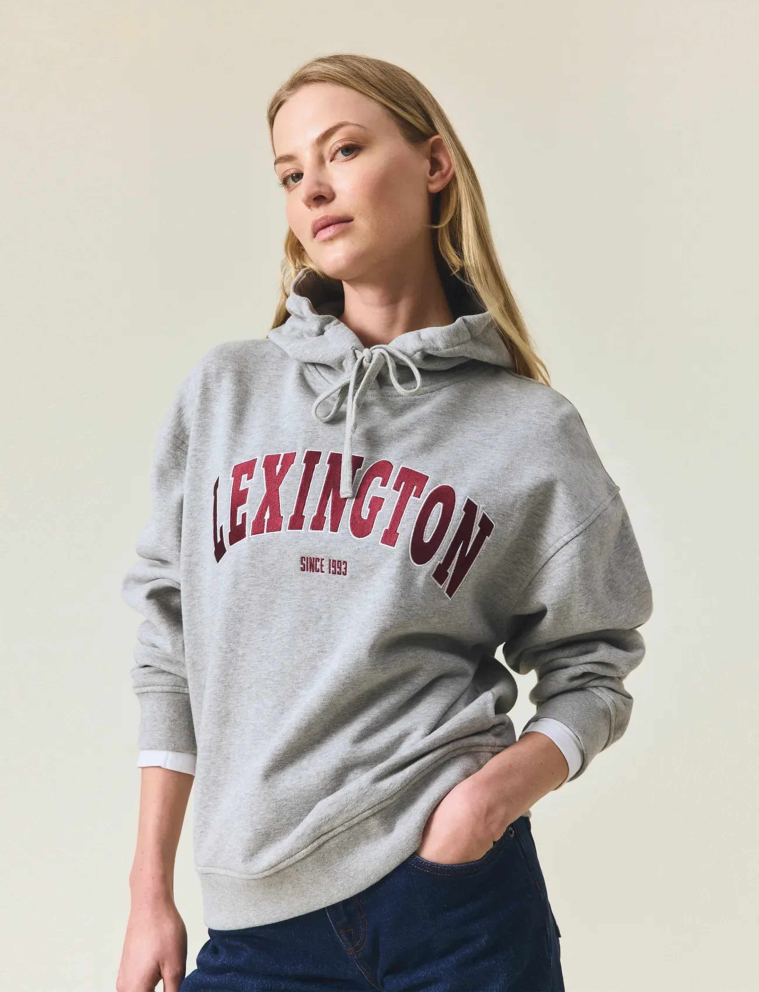 Lexington Clothing - Logo Hoodie - hættetrøjer - gray melange - 4
