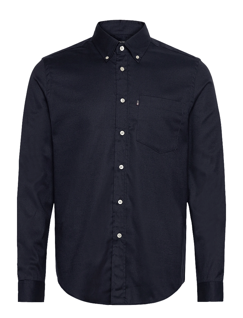 Lexington Clothing - Casual Solid Flannel B.D Shirt - flanell-hemden - dark blue - 1