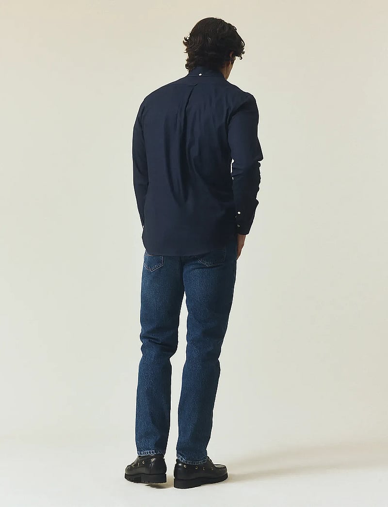 Lexington Clothing - Casual Solid Flannel B.D Shirt - flanell-hemden - dark blue - 3