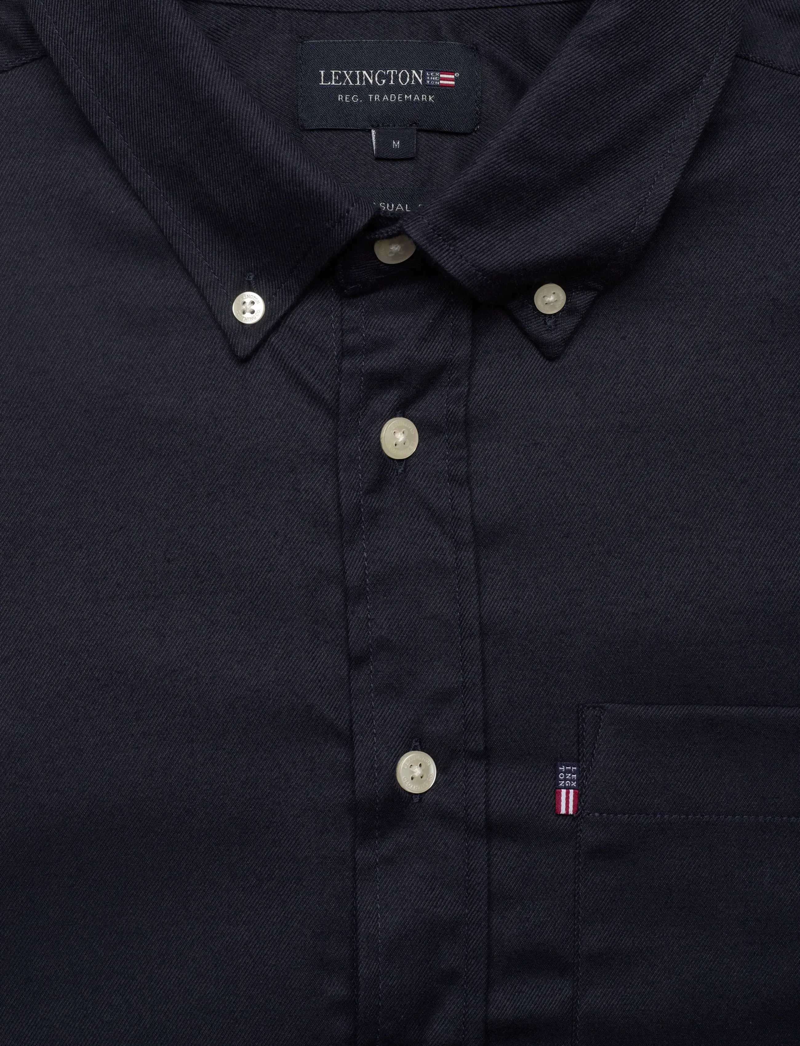 Lexington Clothing - Casual Solid Flannel B.D Shirt - flannel shirts - dark blue - 5