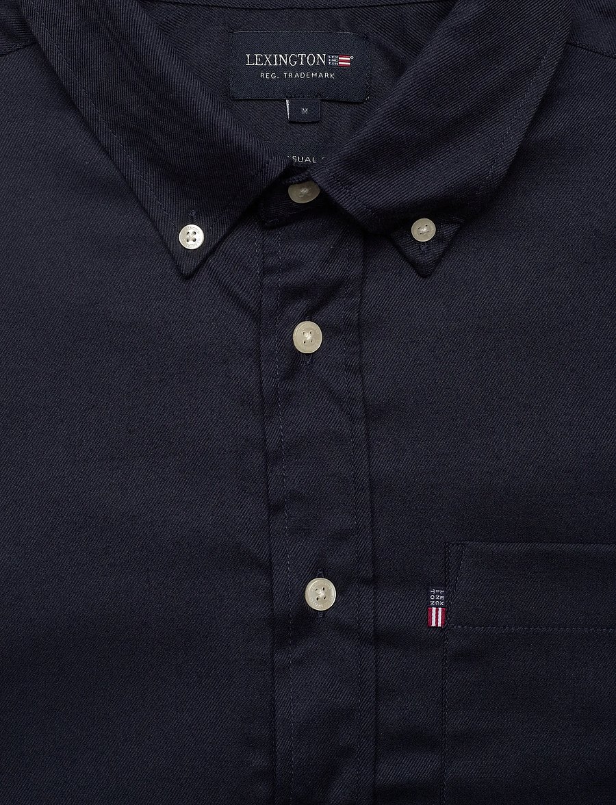 Lexington Clothing - Casual Solid Flannel B.D Shirt - koszule flanelowe - dark blue - 5