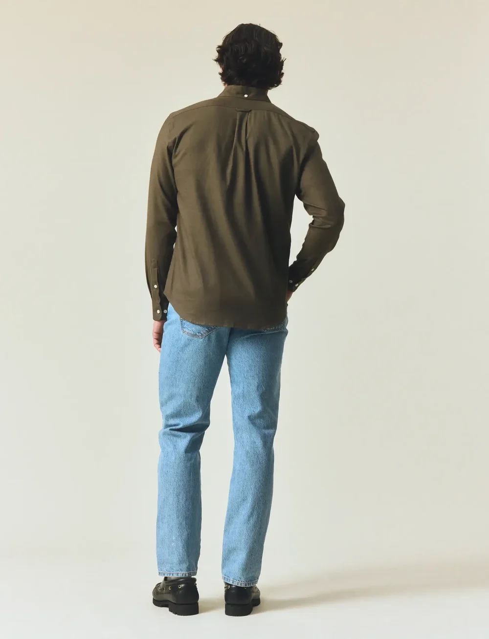 Lexington Clothing - Casual Solid Flannel B.D Shirt - flannel-skjorter - green - 3