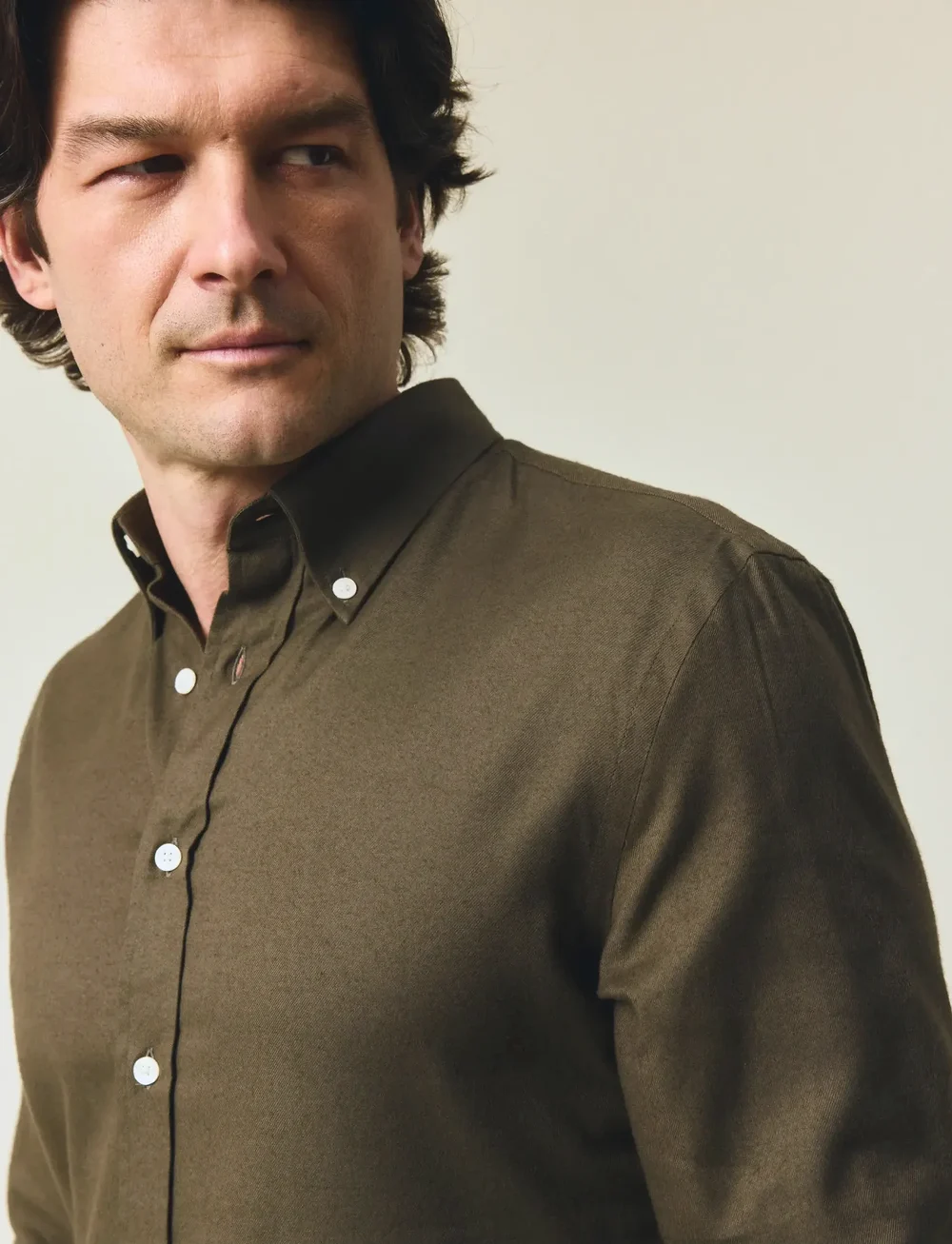 Lexington Clothing - Casual Solid Flannel B.D Shirt - flannel-skjorter - green - 4