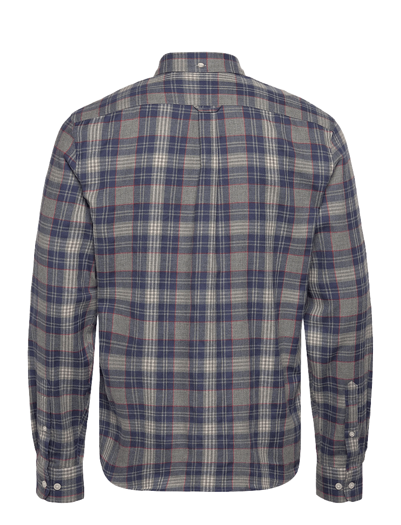 Lexington Clothing - Casual Checked Flannel B.D Shirt - flanellen overhemden - gray multi check - 2