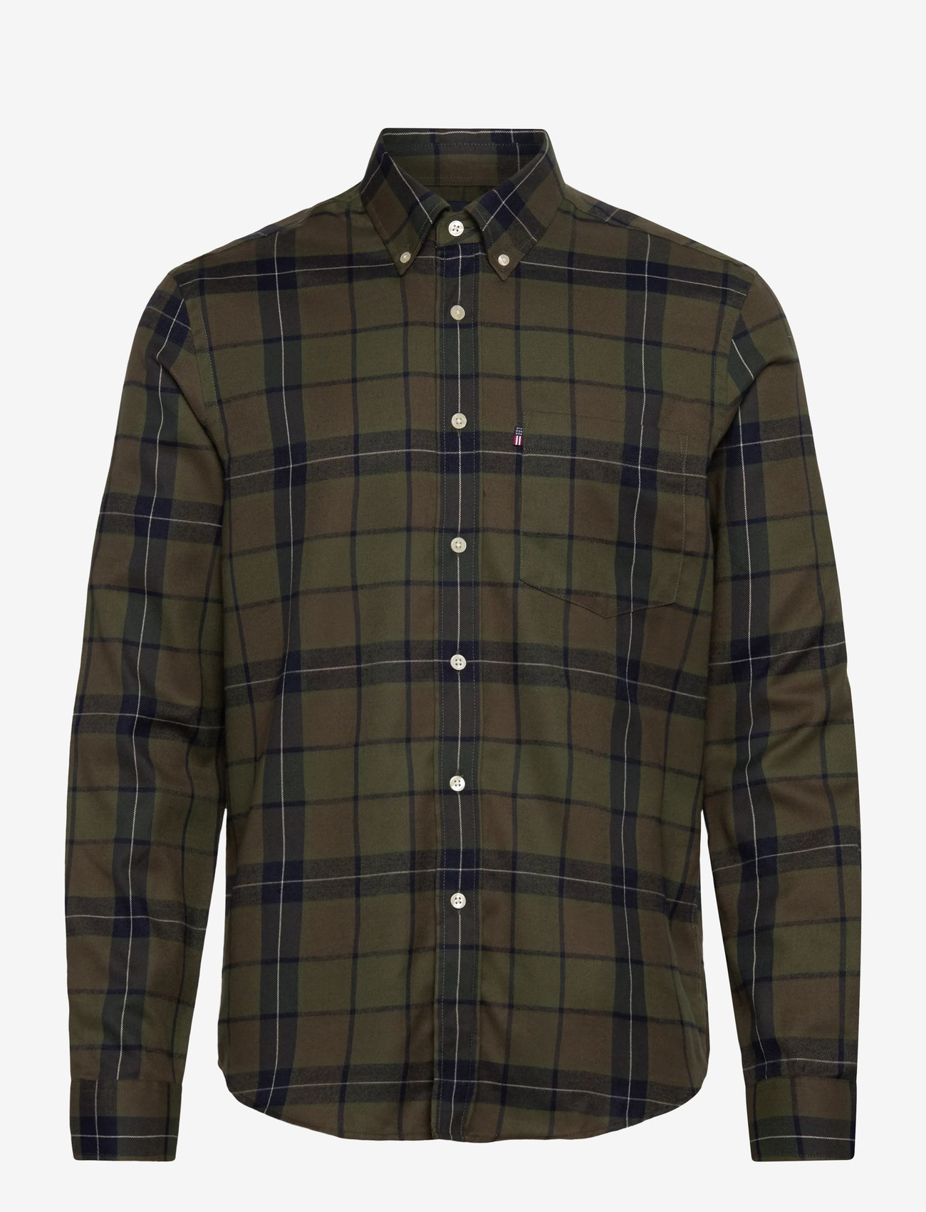 Lexington Clothing - Casual Checked Flannel B.D Shirt - flanell-hemden - green multi check - 1