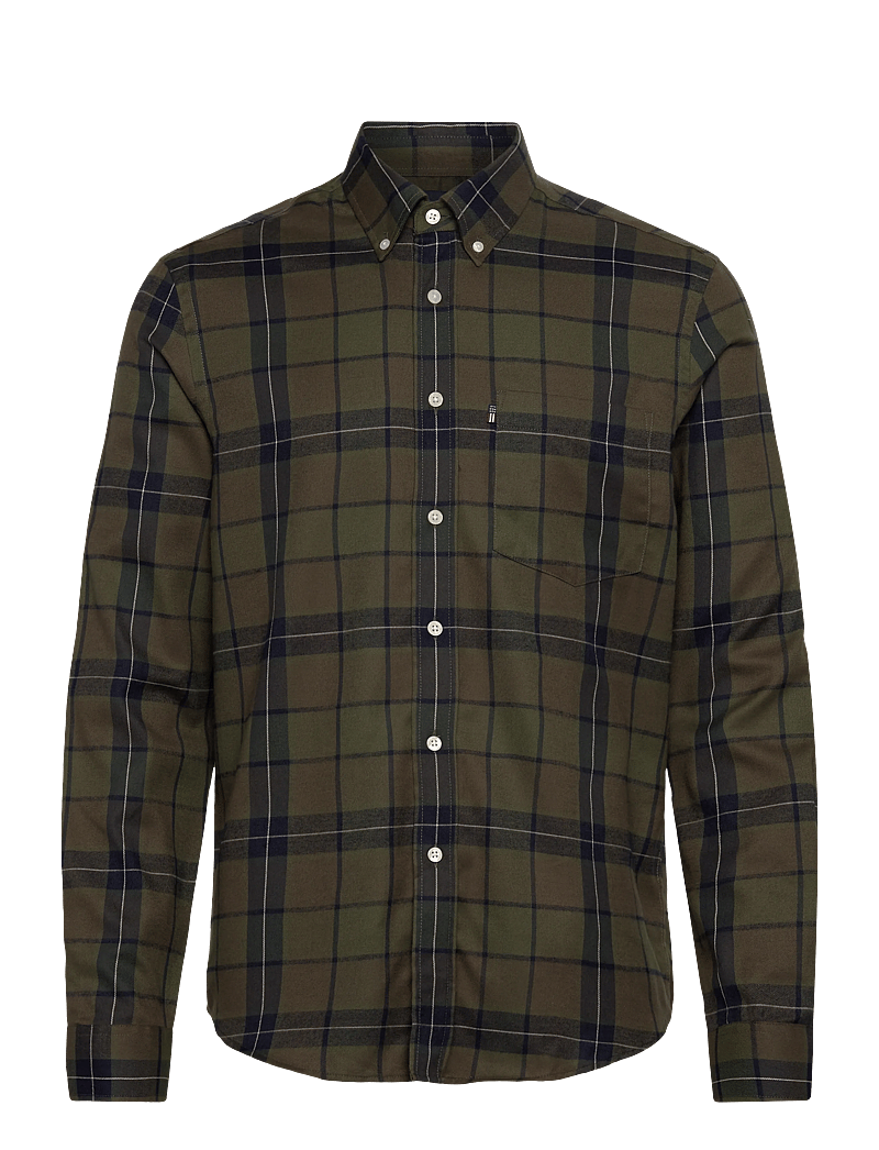 Lexington Clothing - Casual Checked Flannel B.D Shirt - flanellskjortor - green multi check - 1