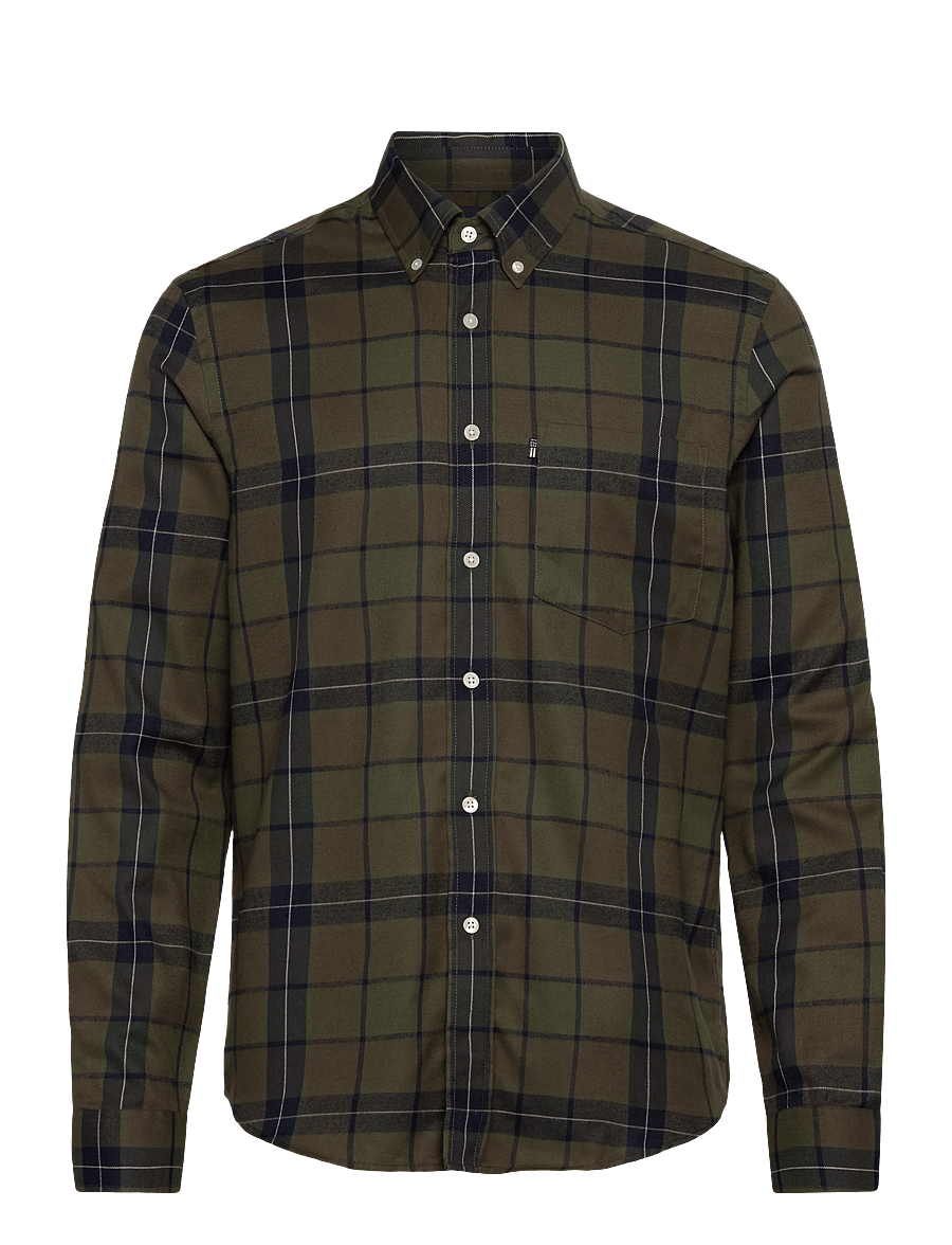 Lexington Clothing - Casual Checked Flannel B.D Shirt - flannel-skjorter - green multi check - 1