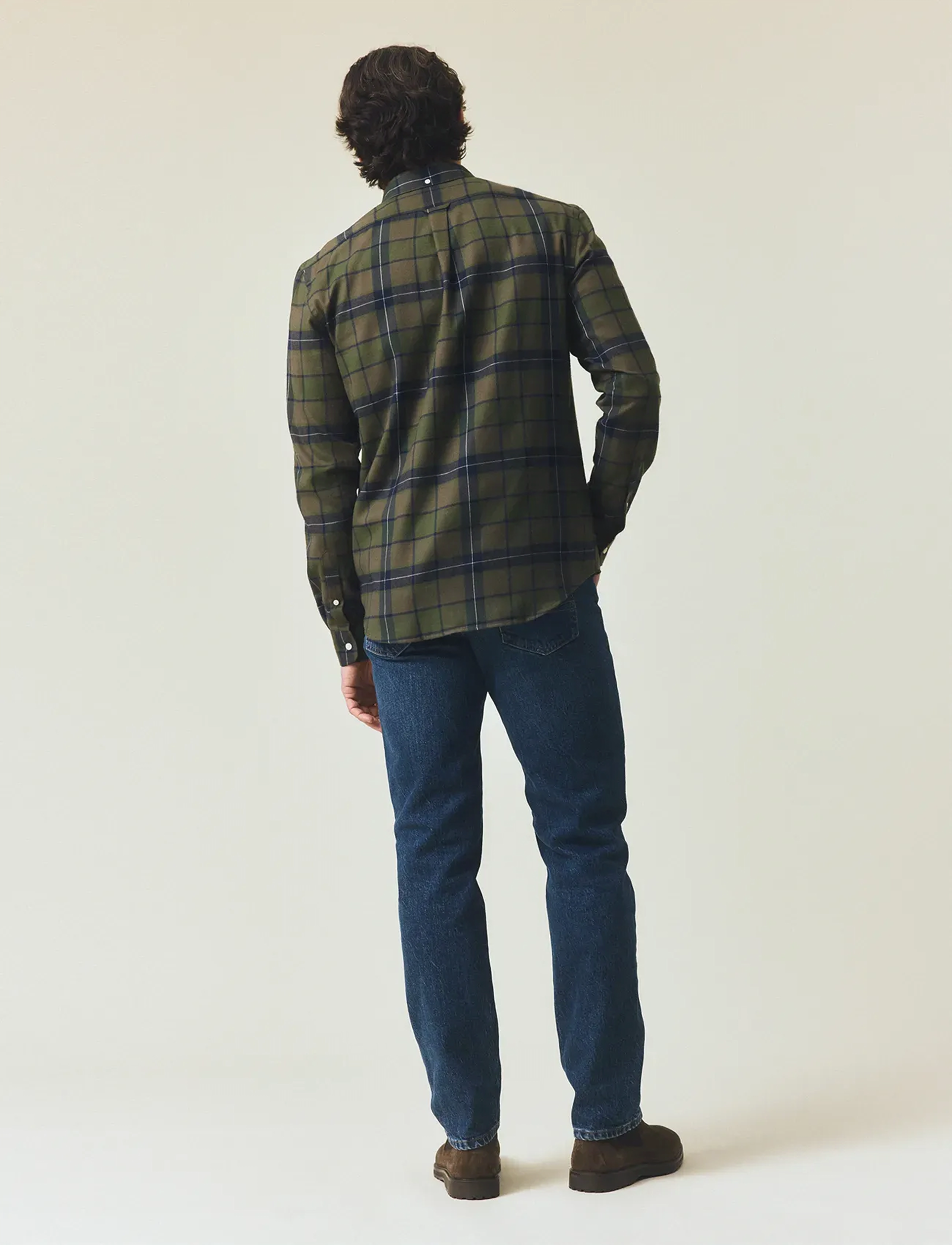 Lexington Clothing - Casual Checked Flannel B.D Shirt - flannel-skjorter - green multi check - 3