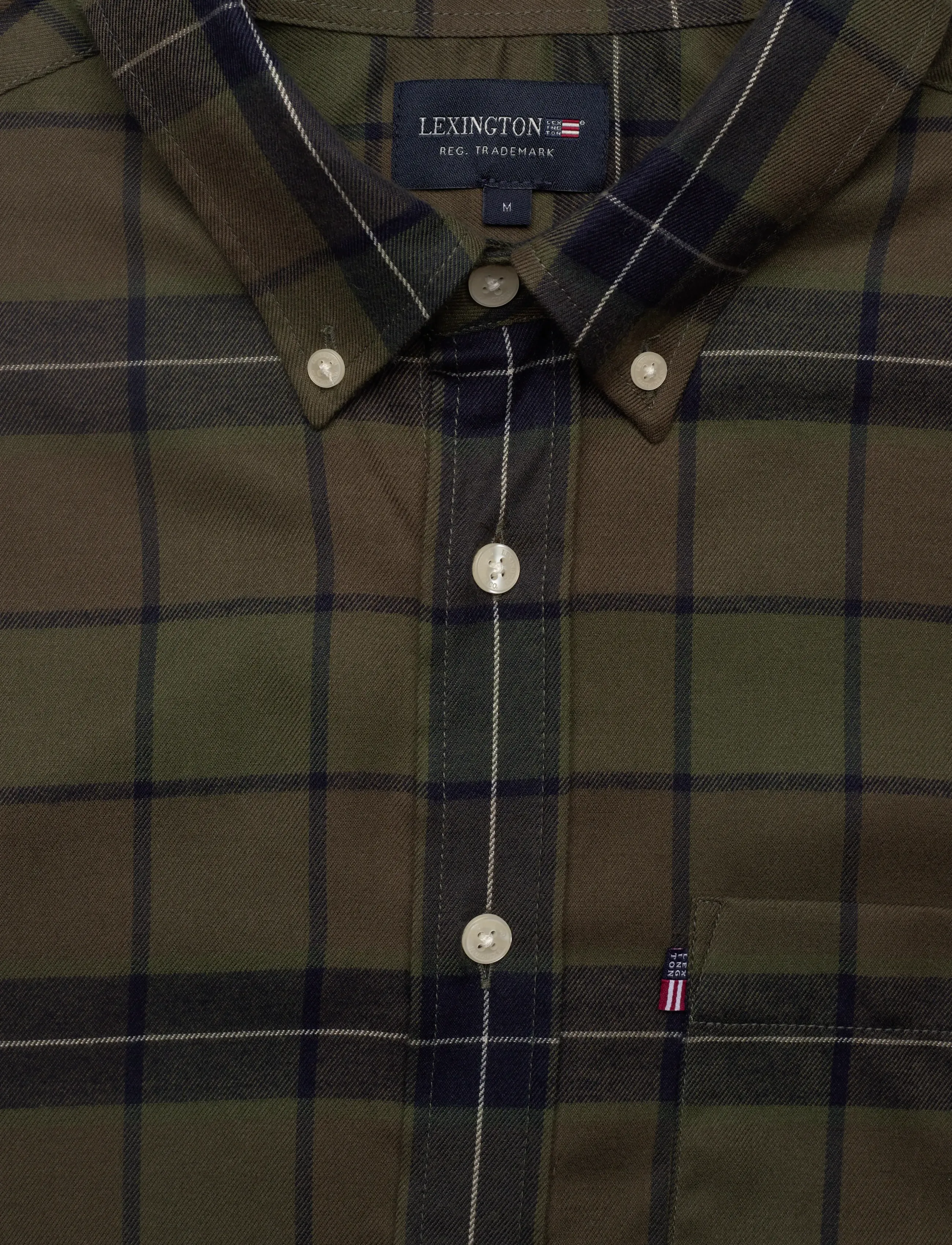Lexington Clothing - Casual Checked Flannel B.D Shirt - flannel-skjorter - green multi check - 5