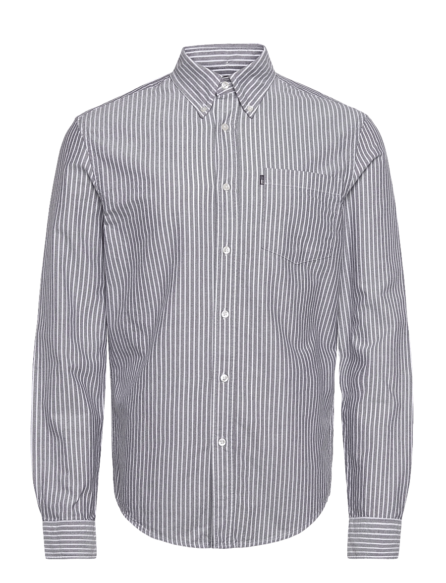 Lexington Clothing - Casual Striped Oxford B.D Shirt - dk blue/white stripe - 1