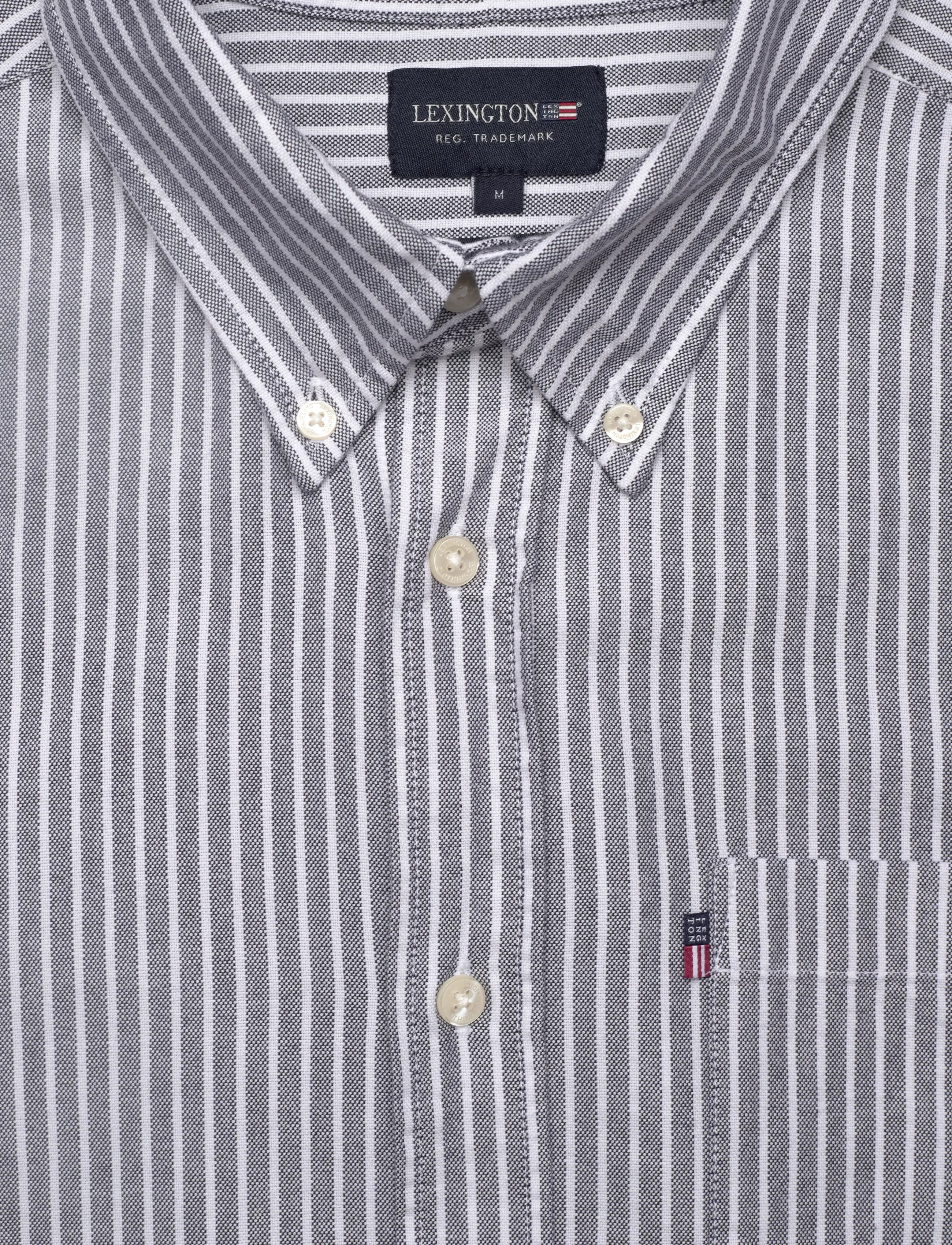 Lexington Clothing - Casual Striped Oxford B.D Shirt - dk blue/white stripe - 4
