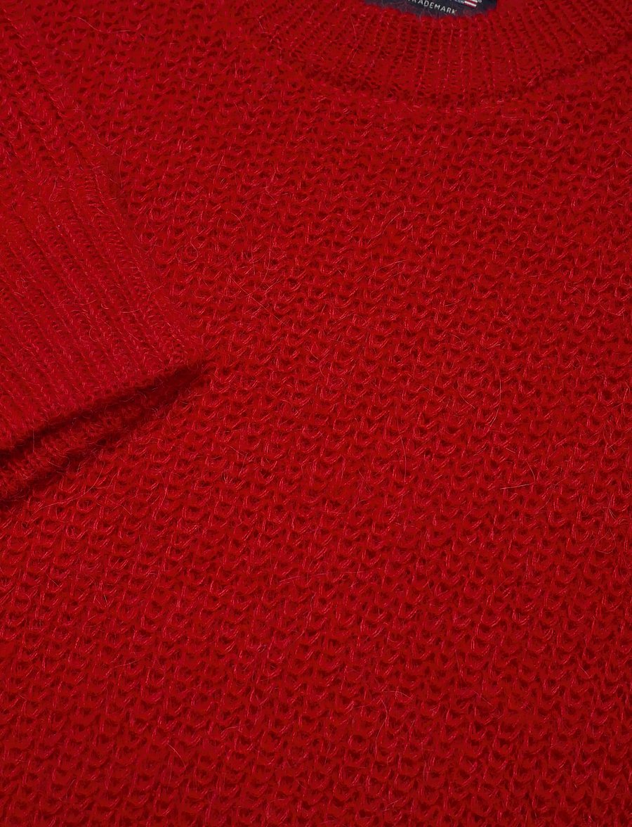 Lexington Clothing - Fluffy Alpaca Sweater - Ümmarguse kaelusega kudumid - red - 2