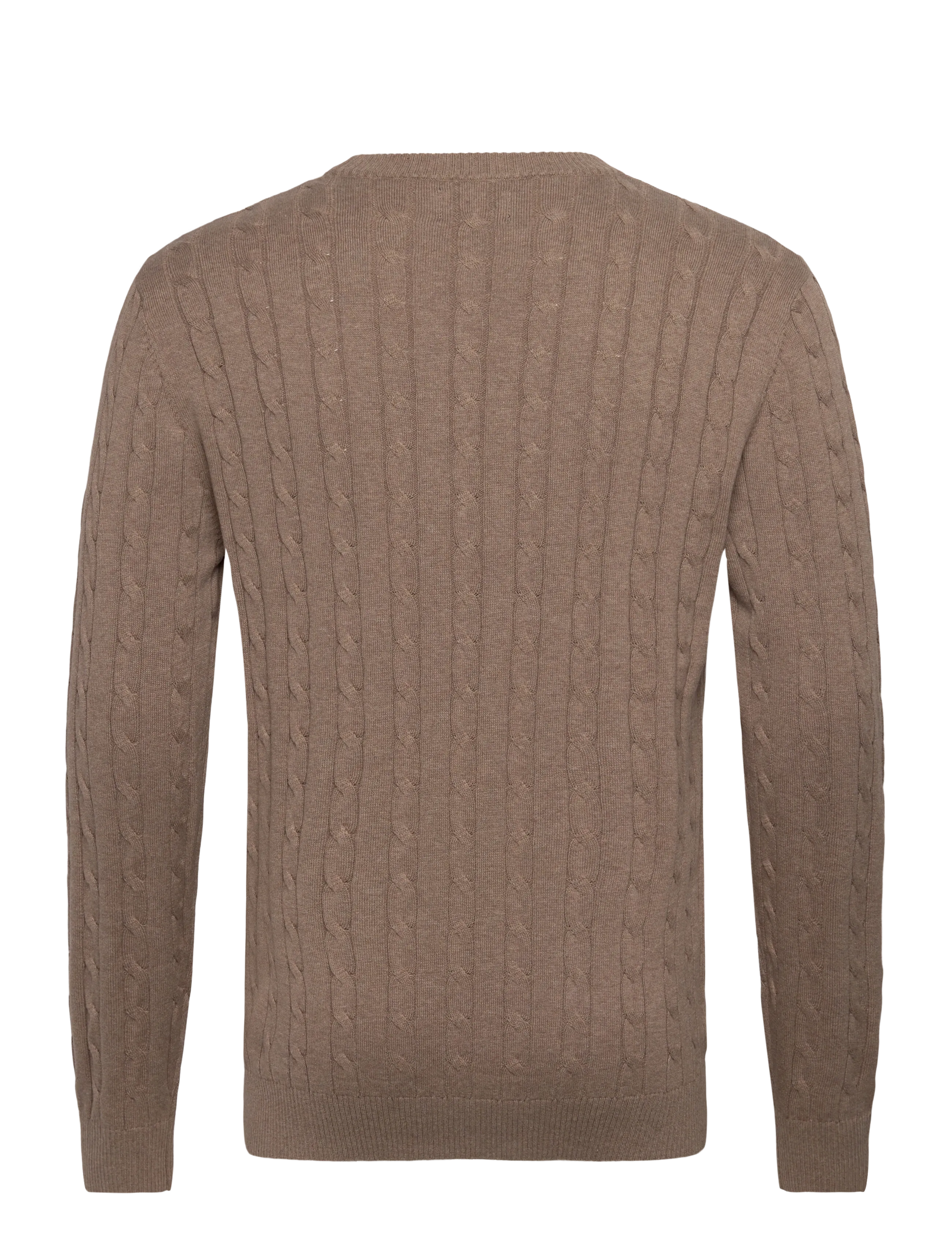Lexington Clothing - Cotton Cable Knitted Sweater - pulls col rond - beige melange - 1