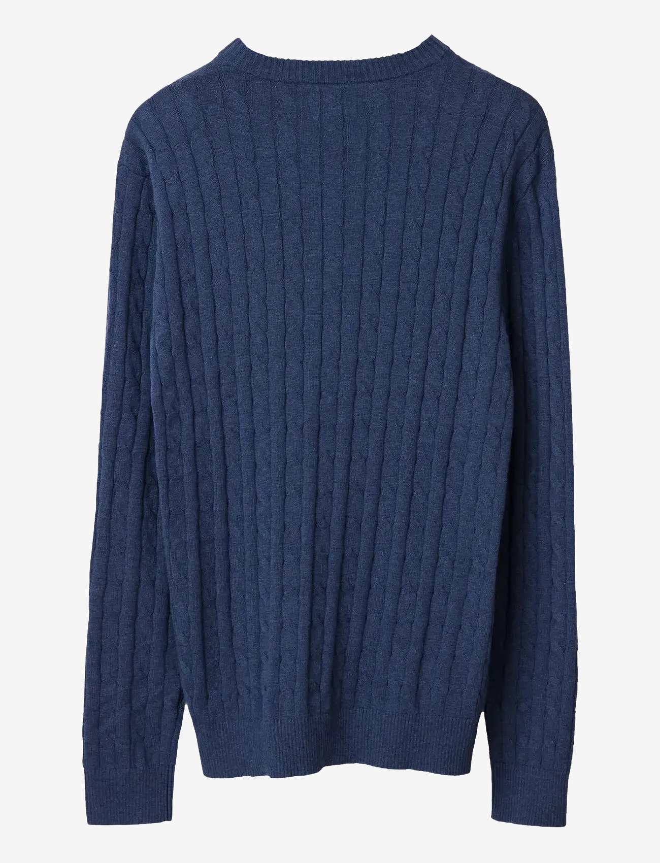 Lexington Clothing - Cotton Cable Knitted Sweater - rund hals - dark blue - 1