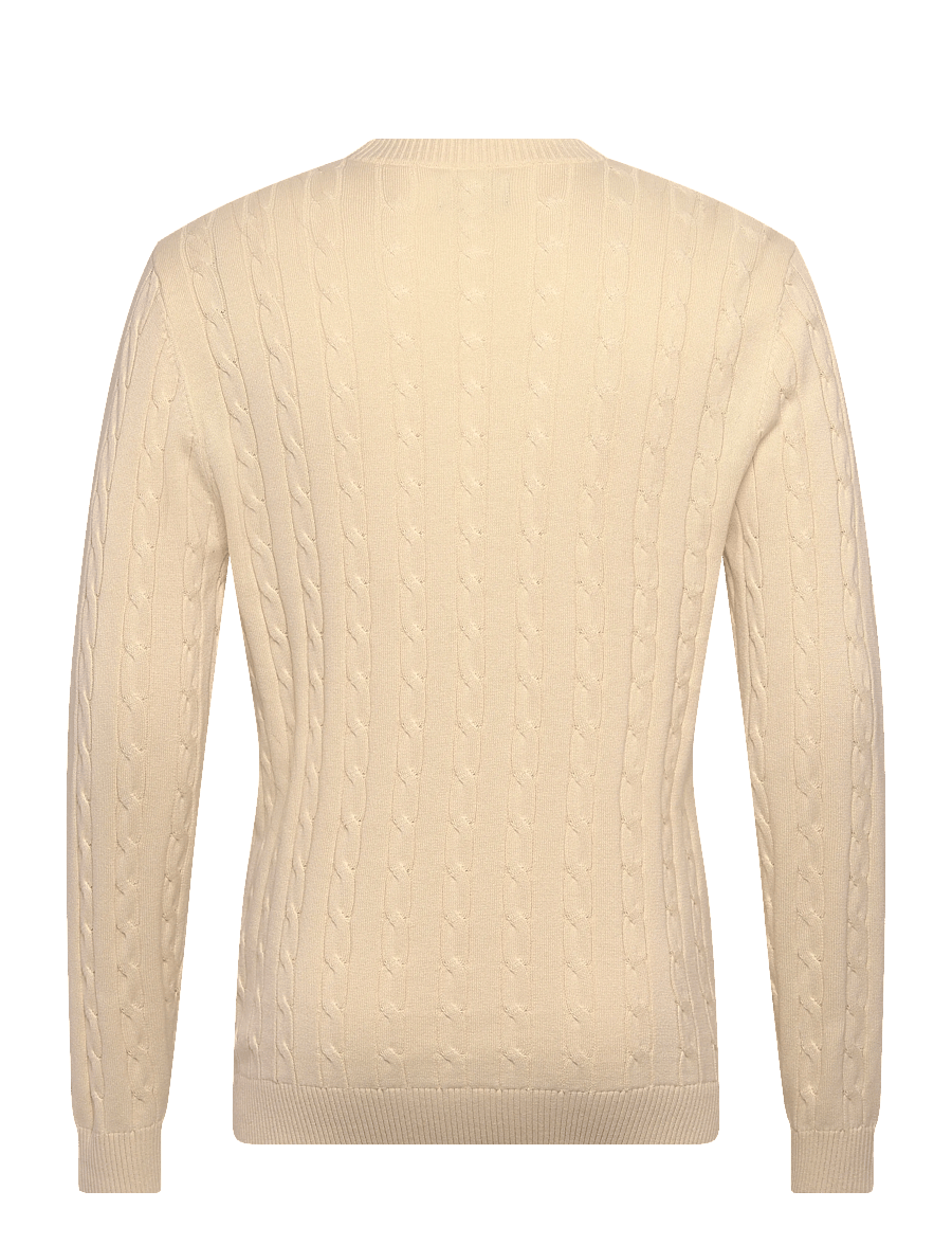 Lexington Clothing - Cotton Cable Knitted Sweater - rundhals - offwhite - 1