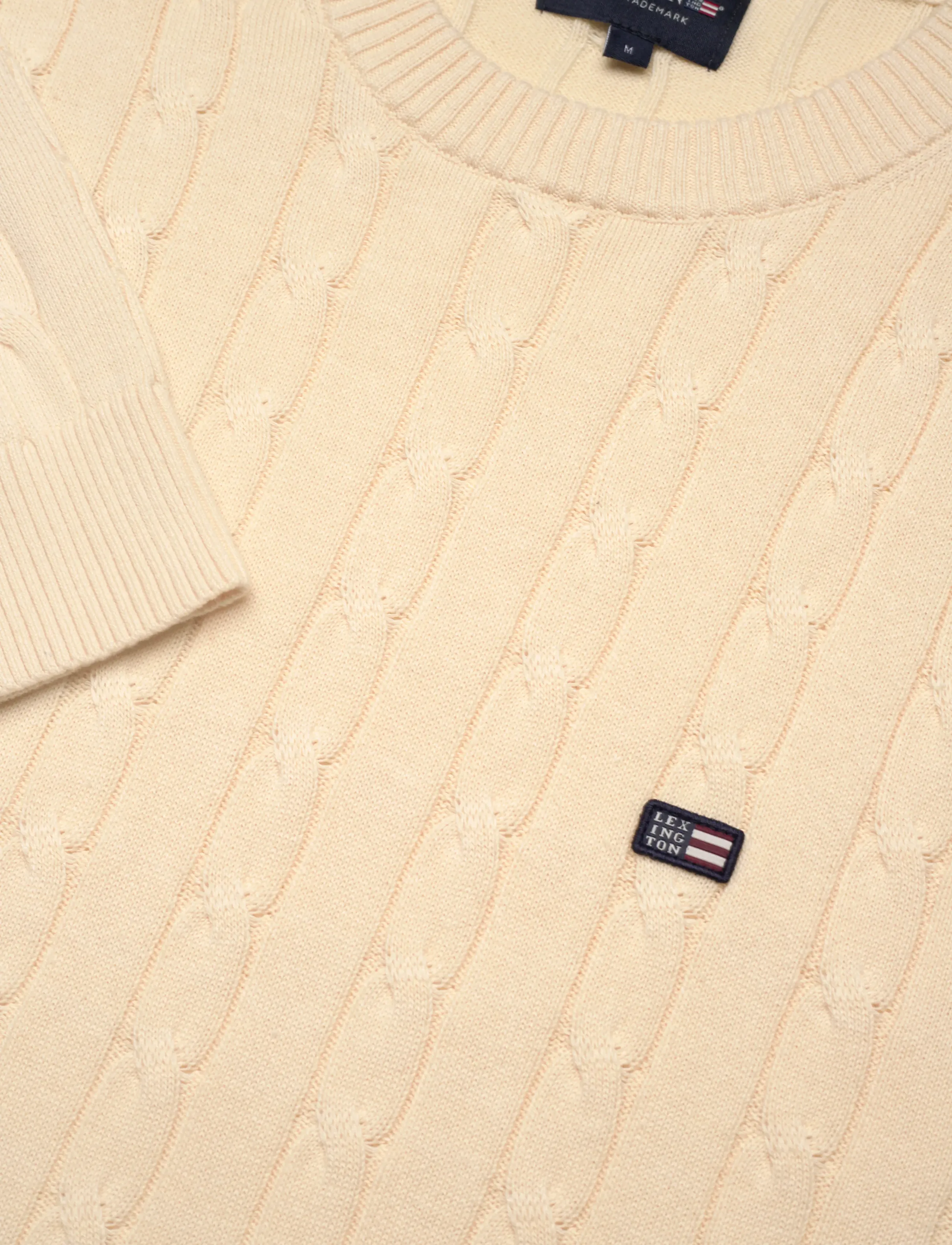 Lexington Clothing - Cotton Cable Knitted Sweater - rundhals - offwhite - 2
