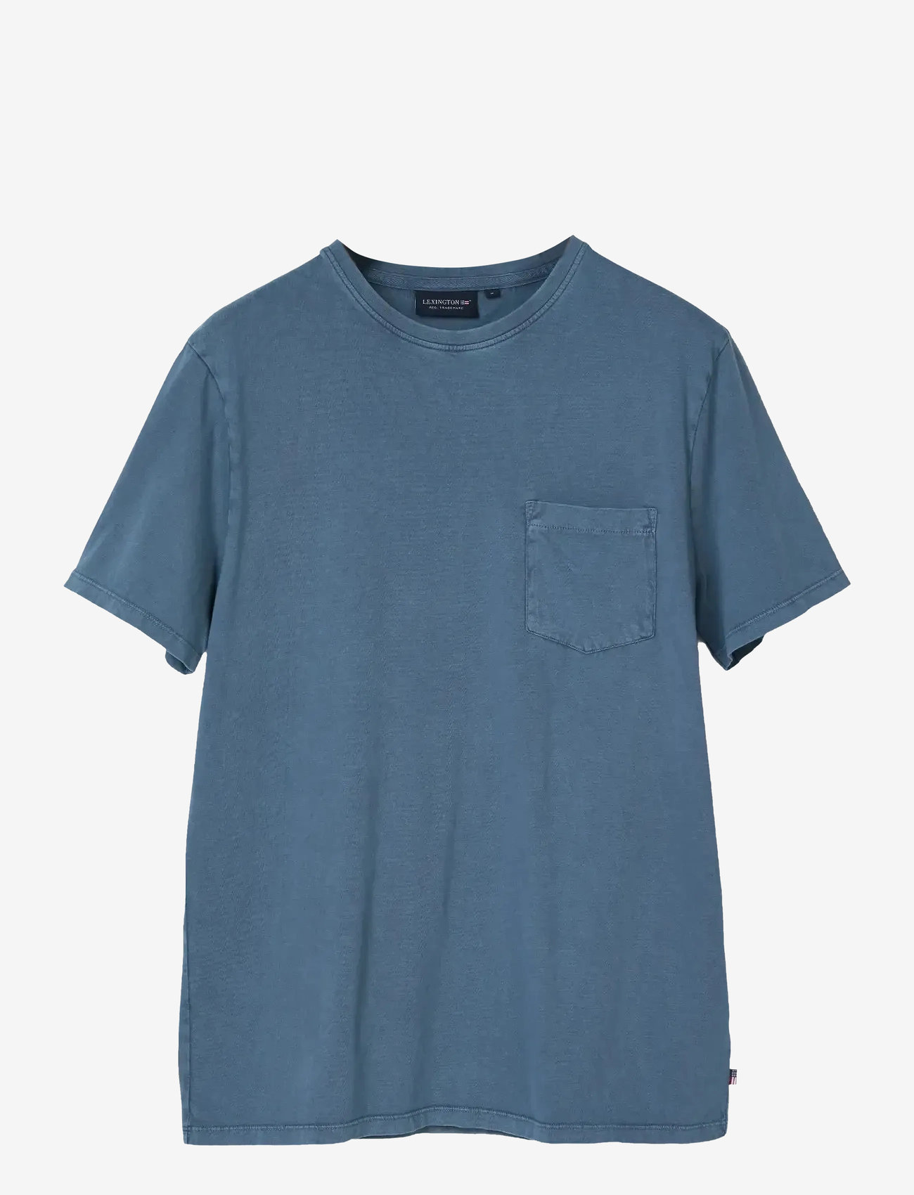 Lexington Clothing - Midweight Organic Cotton Tee - kortärmade t-shirts - medium blue - 0