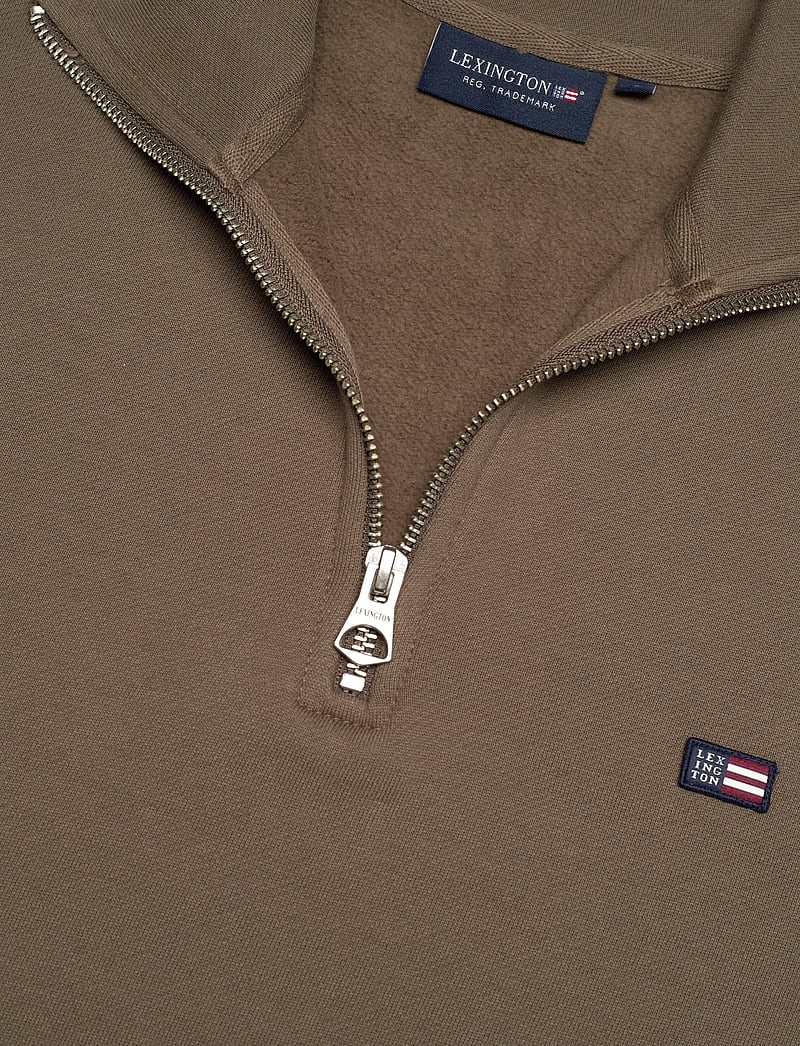 Lexington Clothing - Organic Cotton Half-Zip Sweatshirt - shoppa efter tillfälle - green - 5
