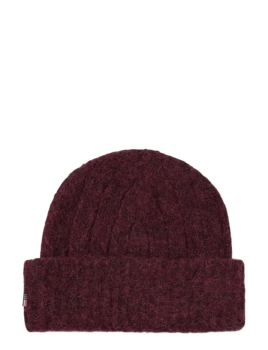 Lexington Clothing - Alpaca Blend Knitted Beanie - huer - burgundy - 0